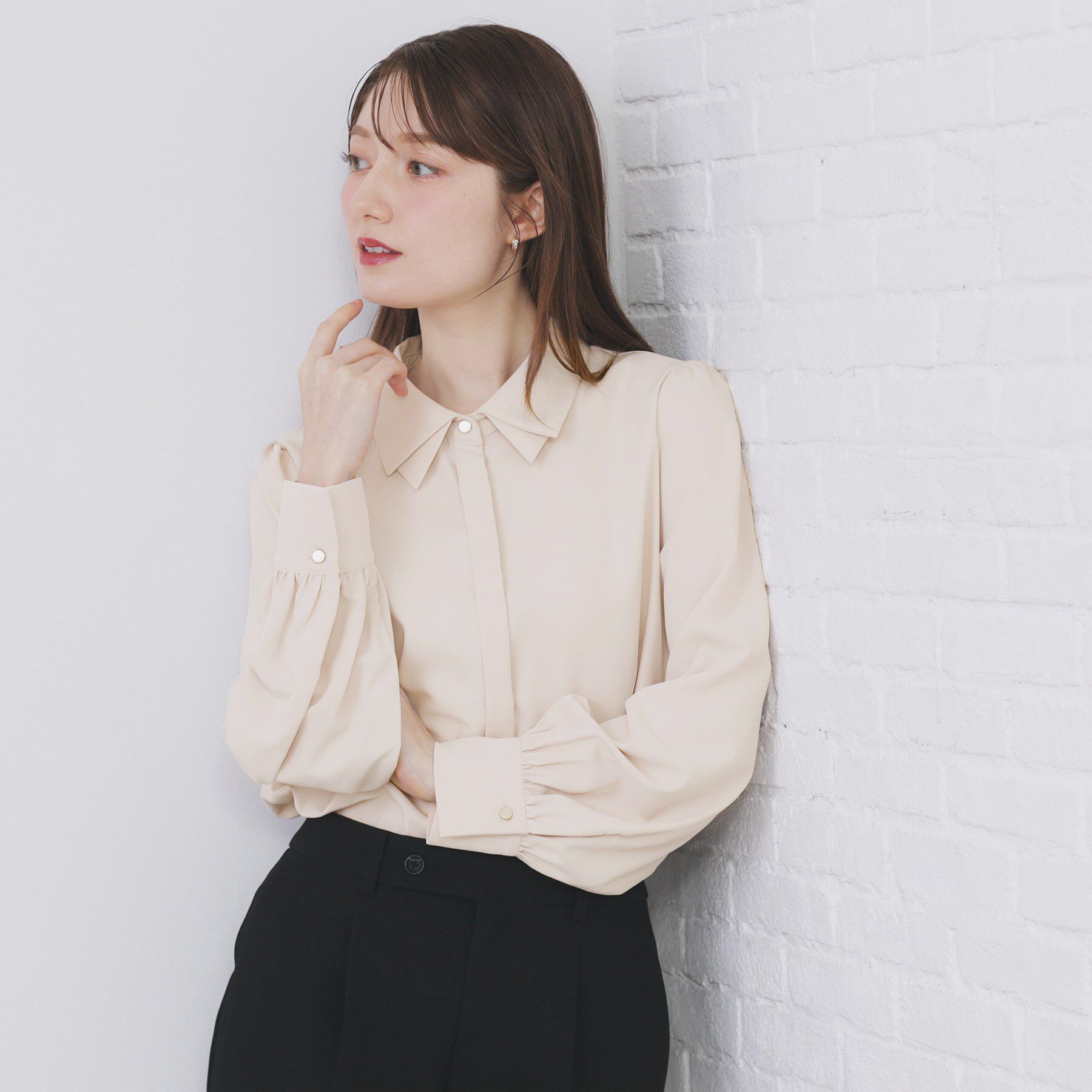 index「2枚衿ボウタイブラウス【洗濯機OK/防シワ/イージーアイロン】」|シャツ・ブラウス|