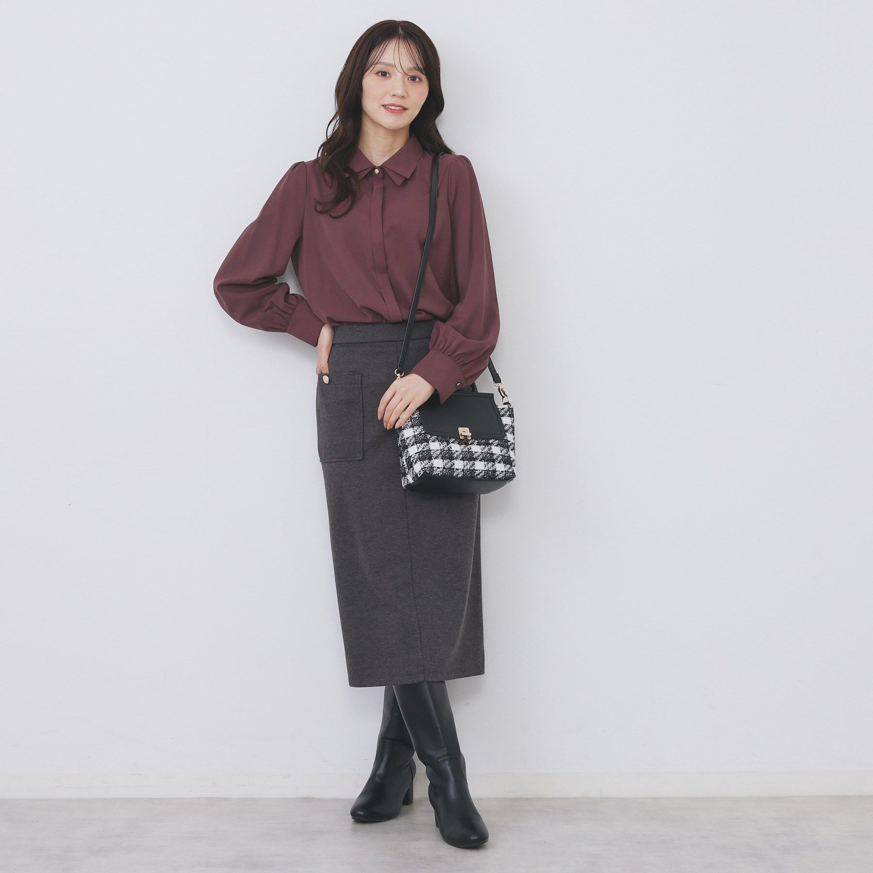 index「2枚衿ボウタイブラウス【洗濯機OK/防シワ/イージーアイロン】」|シャツ・ブラウス|