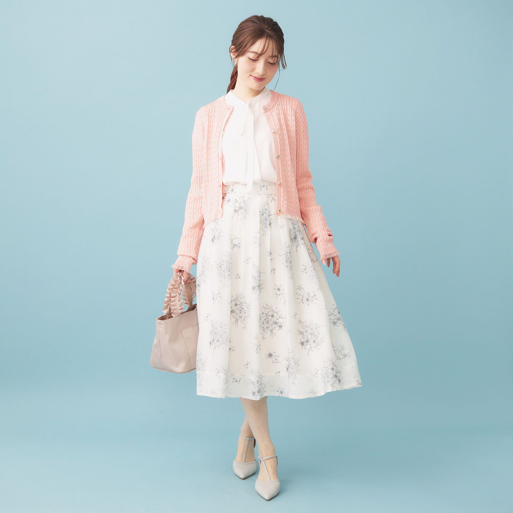 index「袖シアーフリルケーブルラメカーディガン【洗濯機OK/坑ピル】」|カーディガン|