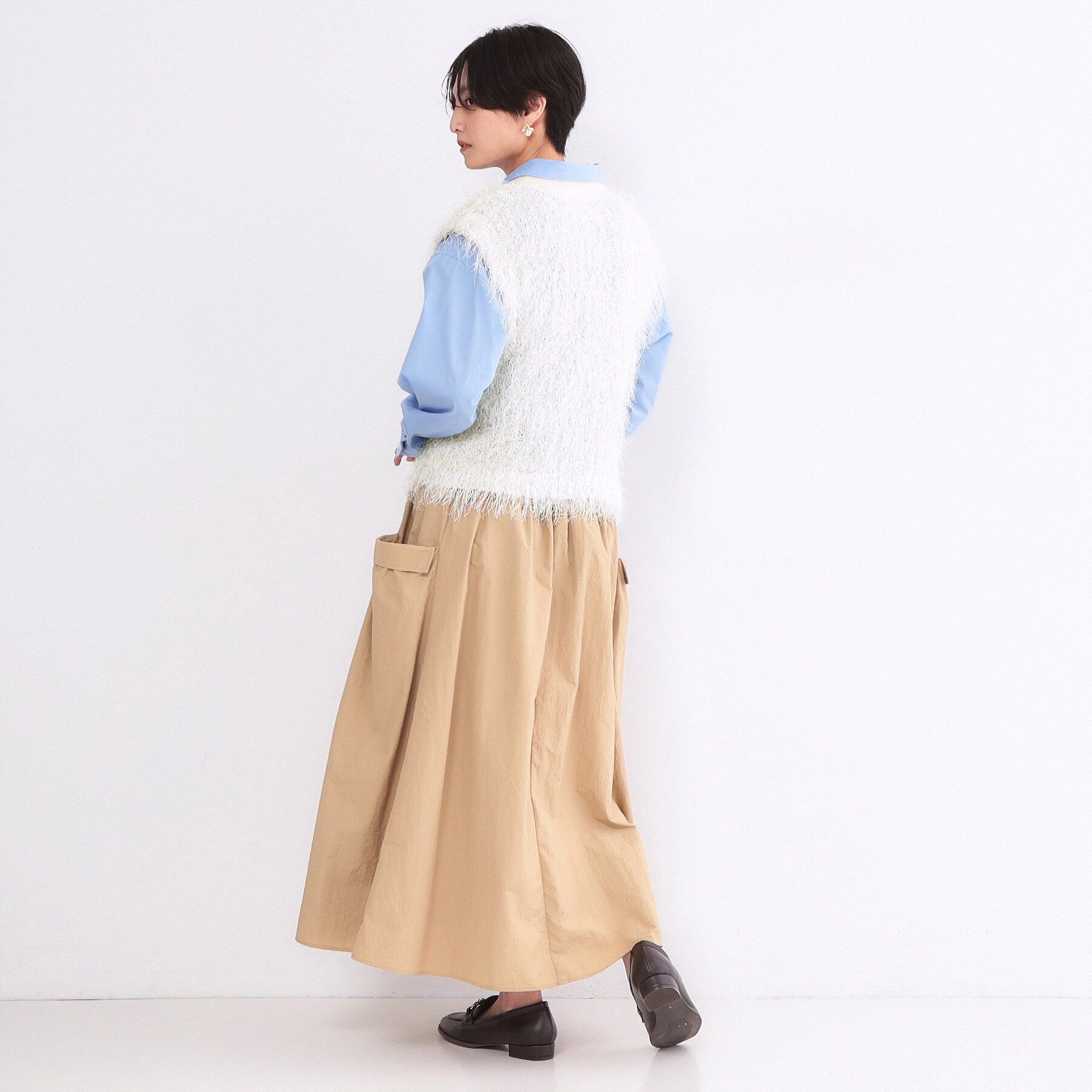 OPAQUE.CLIP「フリンジニットベスト【洗濯機OK】」|ニット・セーター|