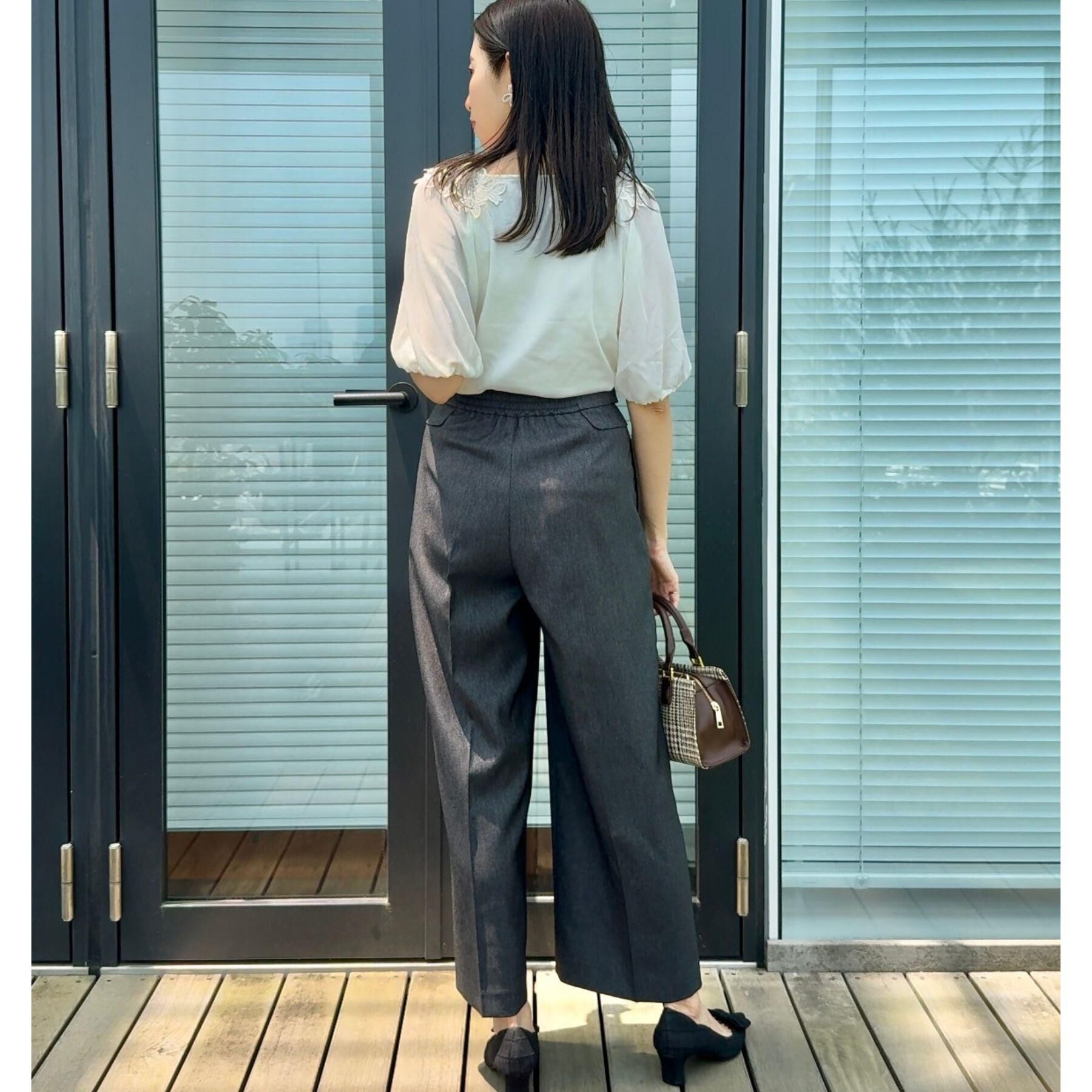 Couture broach「【マシンウォッシャブル・UVケア・接触冷感】ラグランレースドッキングカットソー」|Tシャツ・カットソー|