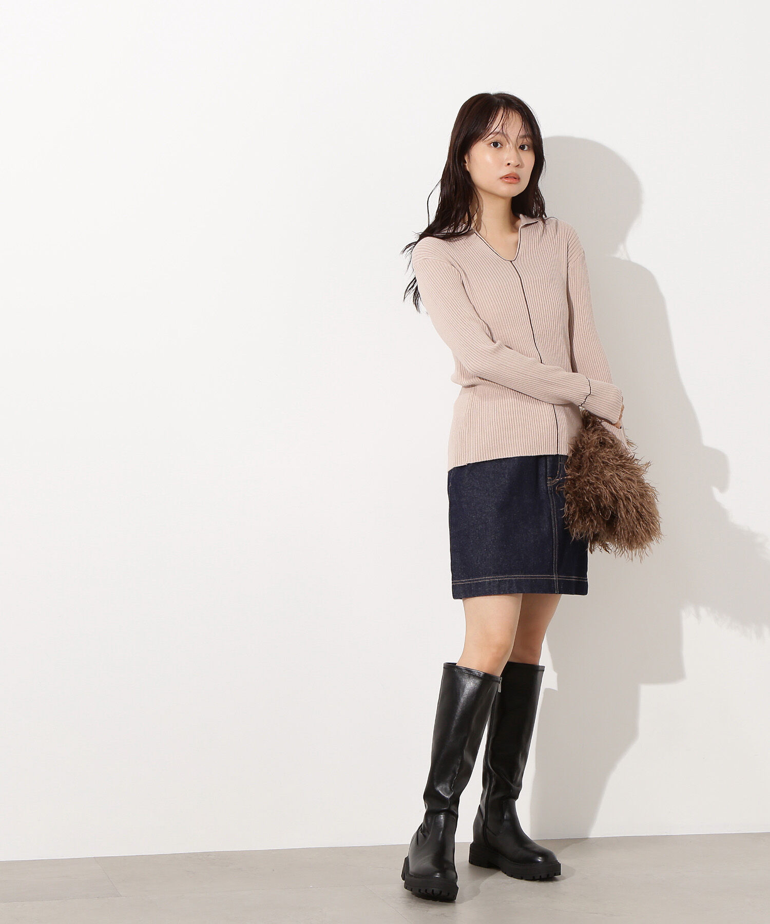  「ラインスキッパーリブニット」|ニット・セーター|