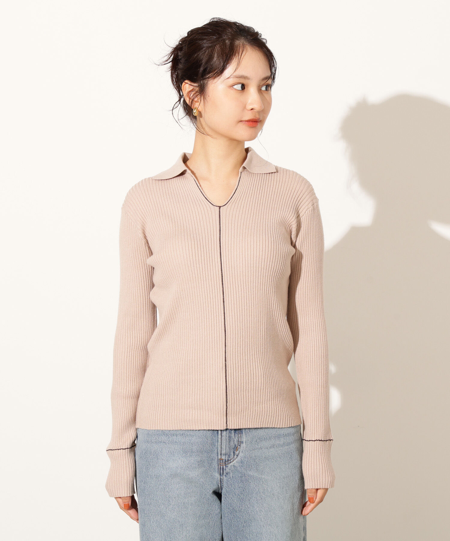  「ラインスキッパーリブニット」|ニット・セーター|