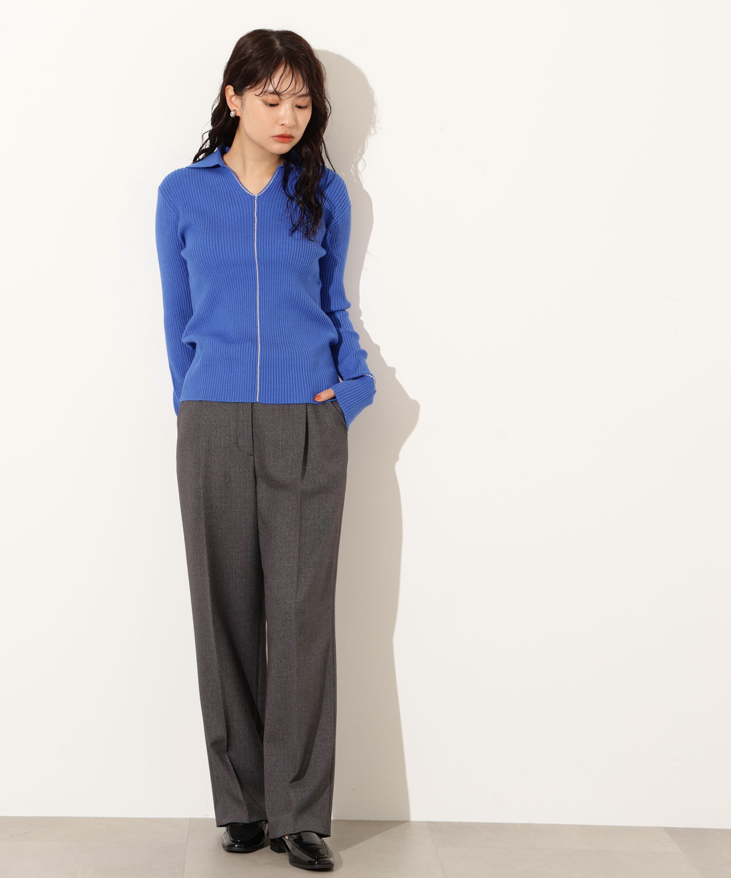  「ラインスキッパーリブニット」|ニット・セーター|