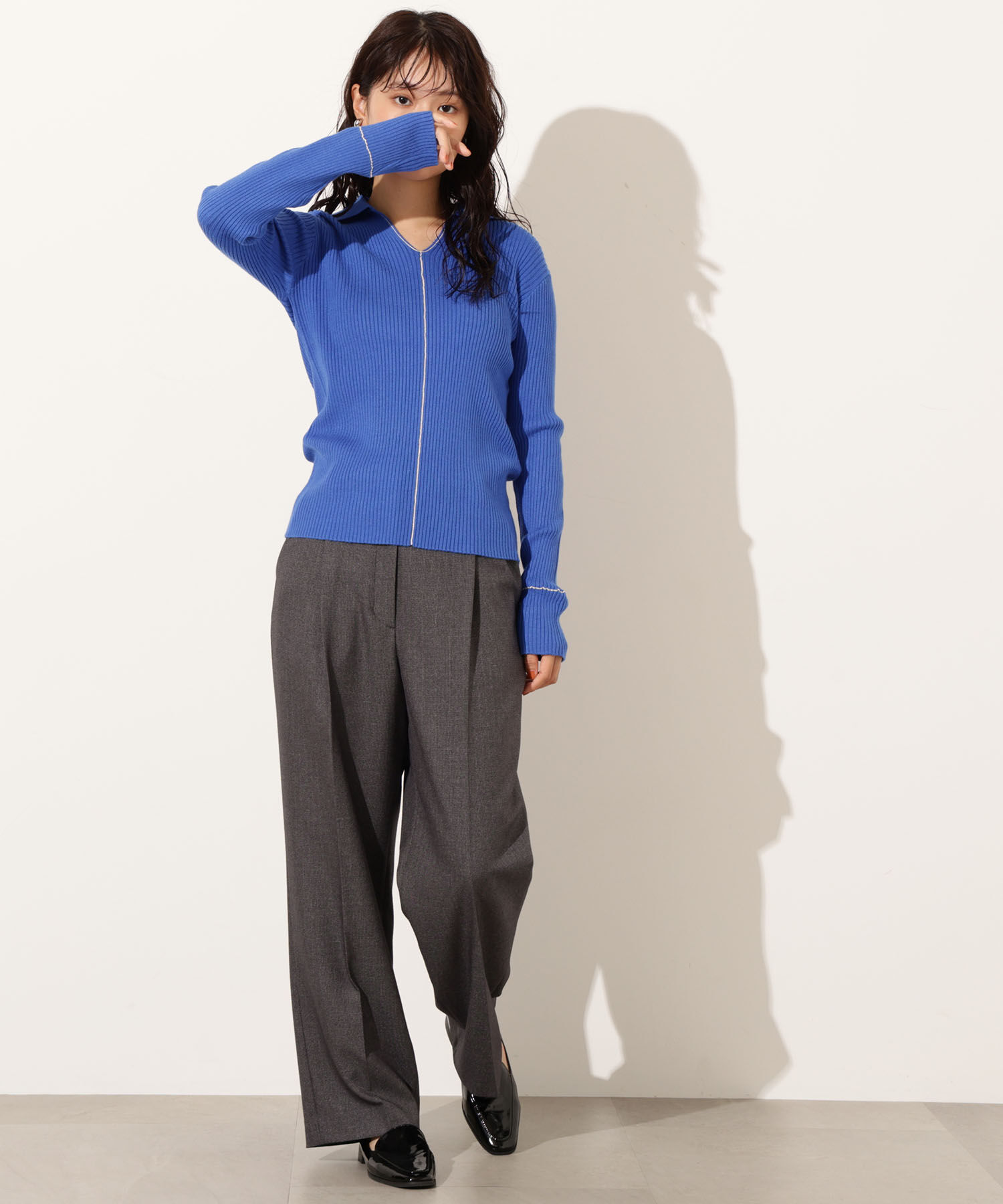  「ラインスキッパーリブニット」|ニット・セーター|