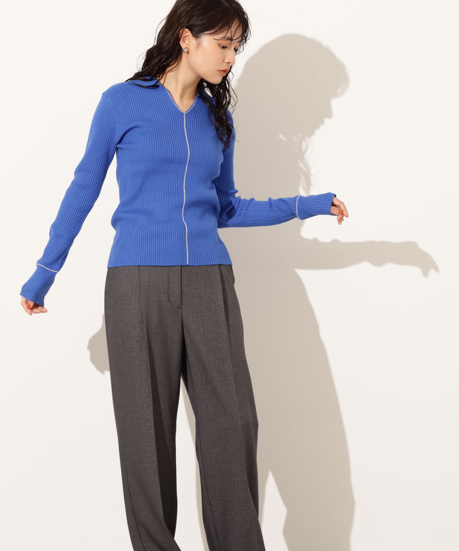  「ラインスキッパーリブニット」|ニット・セーター|