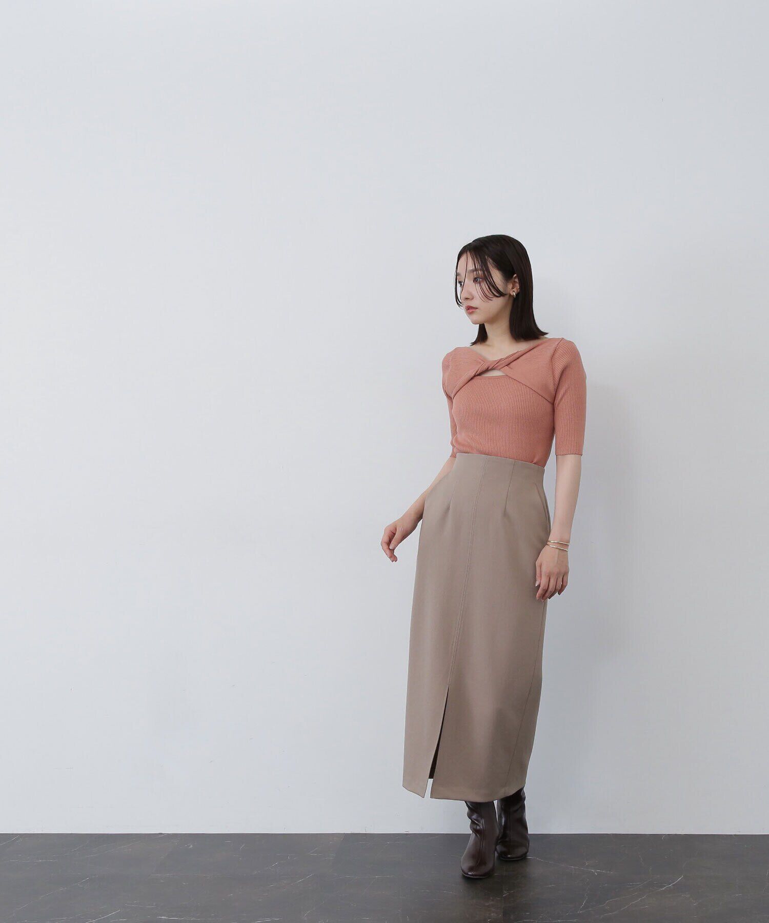  「フロントツイストリブニット」|ニット・セーター|