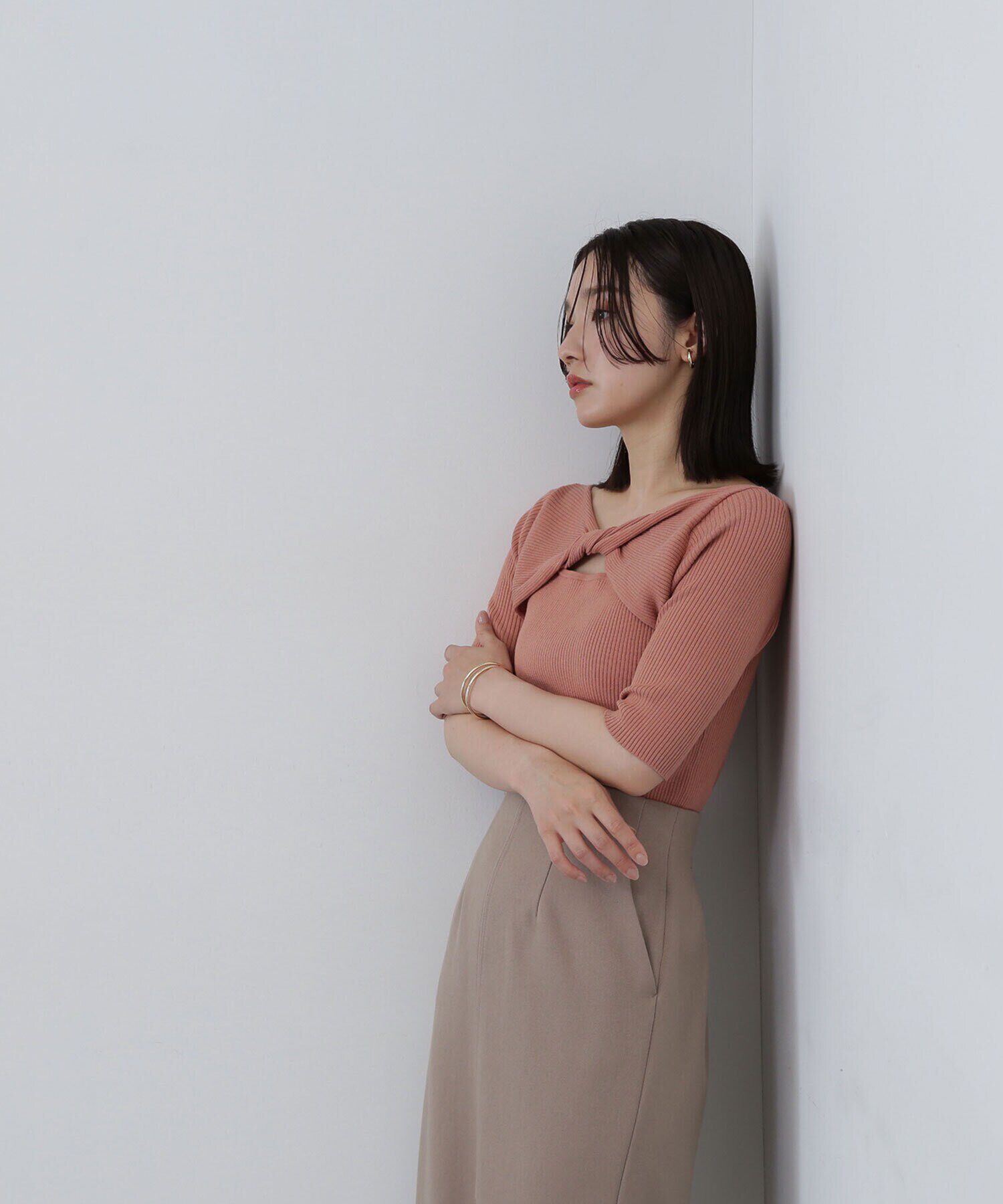  「フロントツイストリブニット」|ニット・セーター|