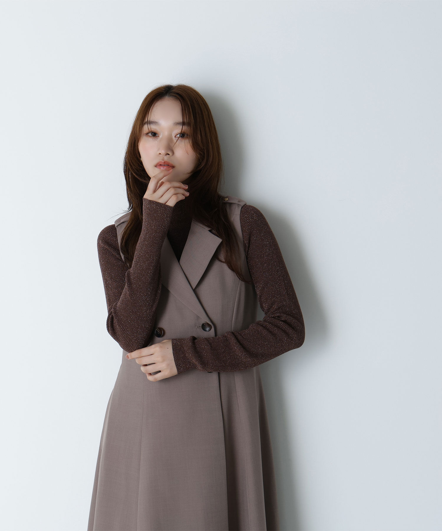  「ハイネックラメリブニット」|ニット・セーター|