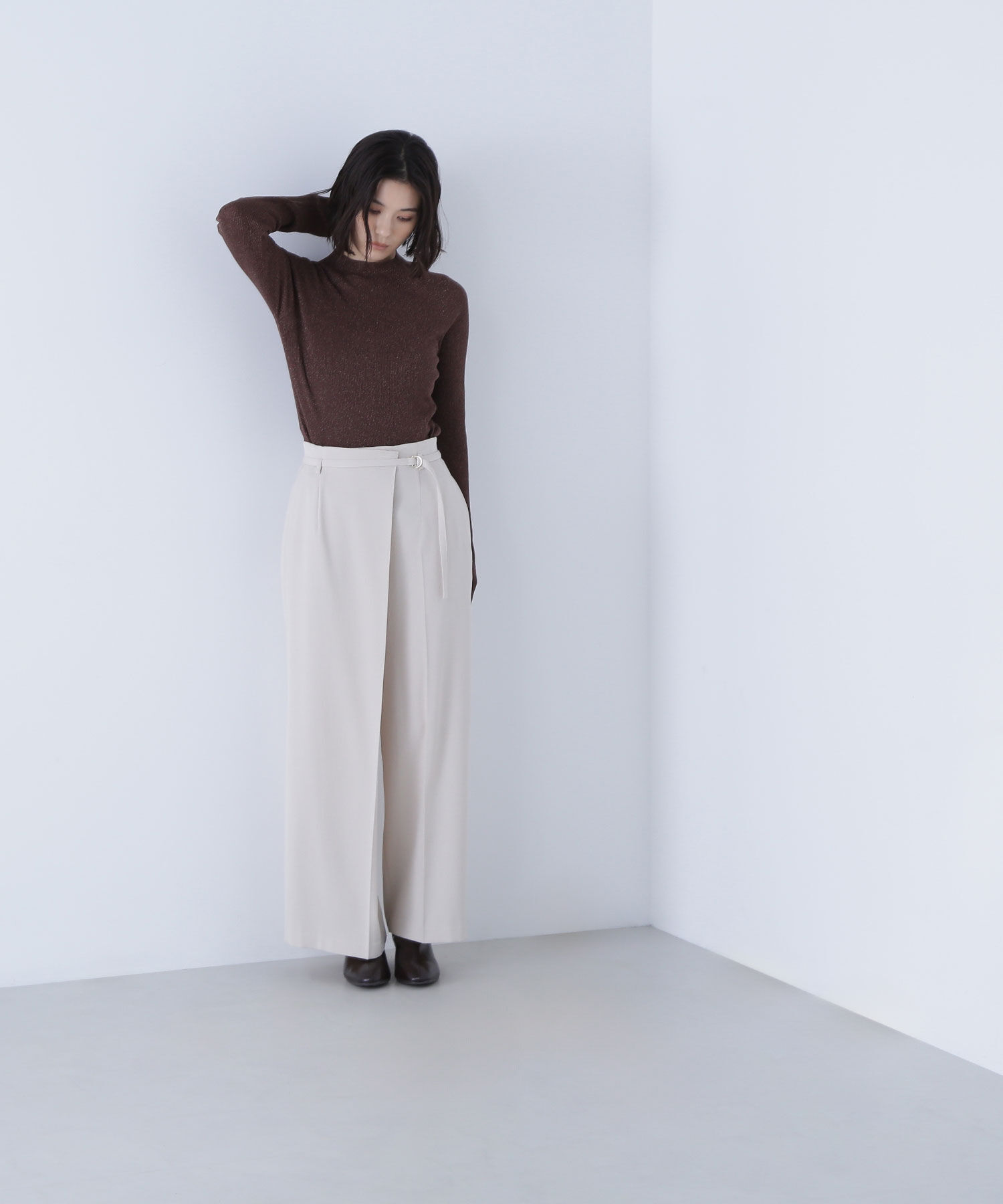  「ハイネックラメリブニット」|ニット・セーター|