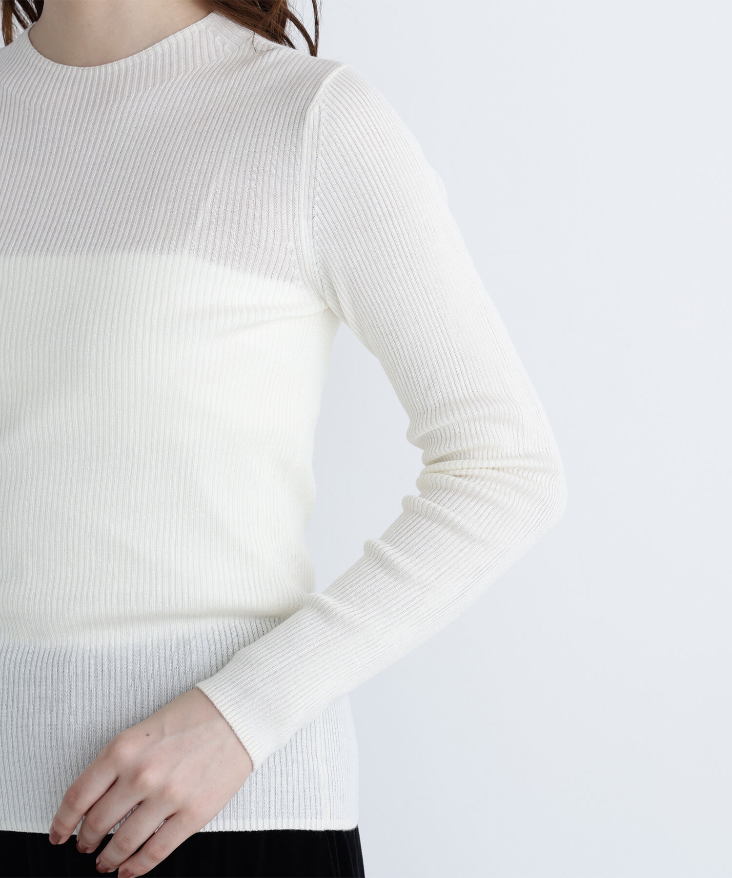  「ペプラムベスト＆リブニット」|ニット・セーター|