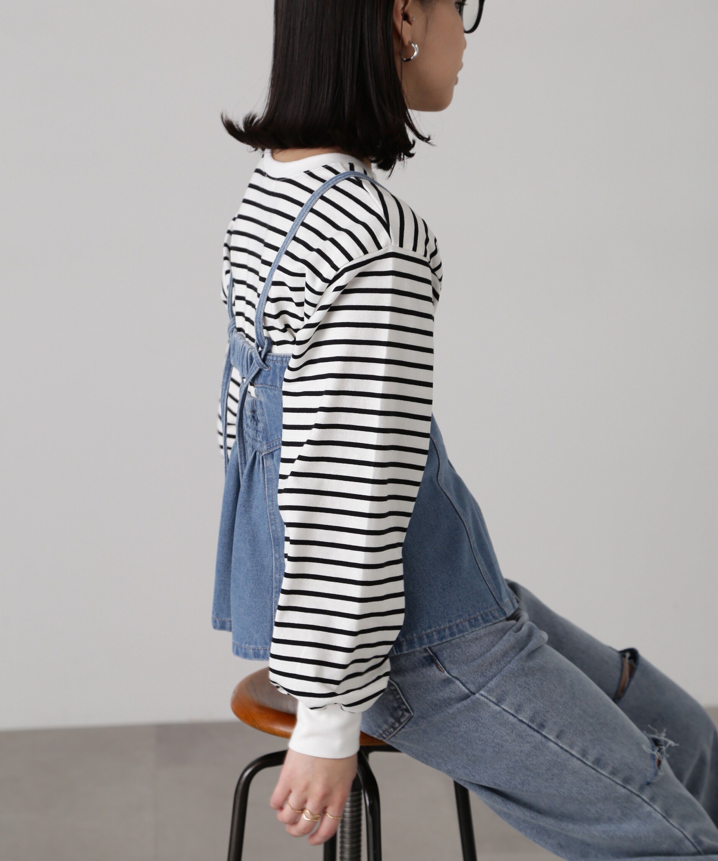  「フロントジップデニムキャミビスチェ」|シャツ・ブラウス|