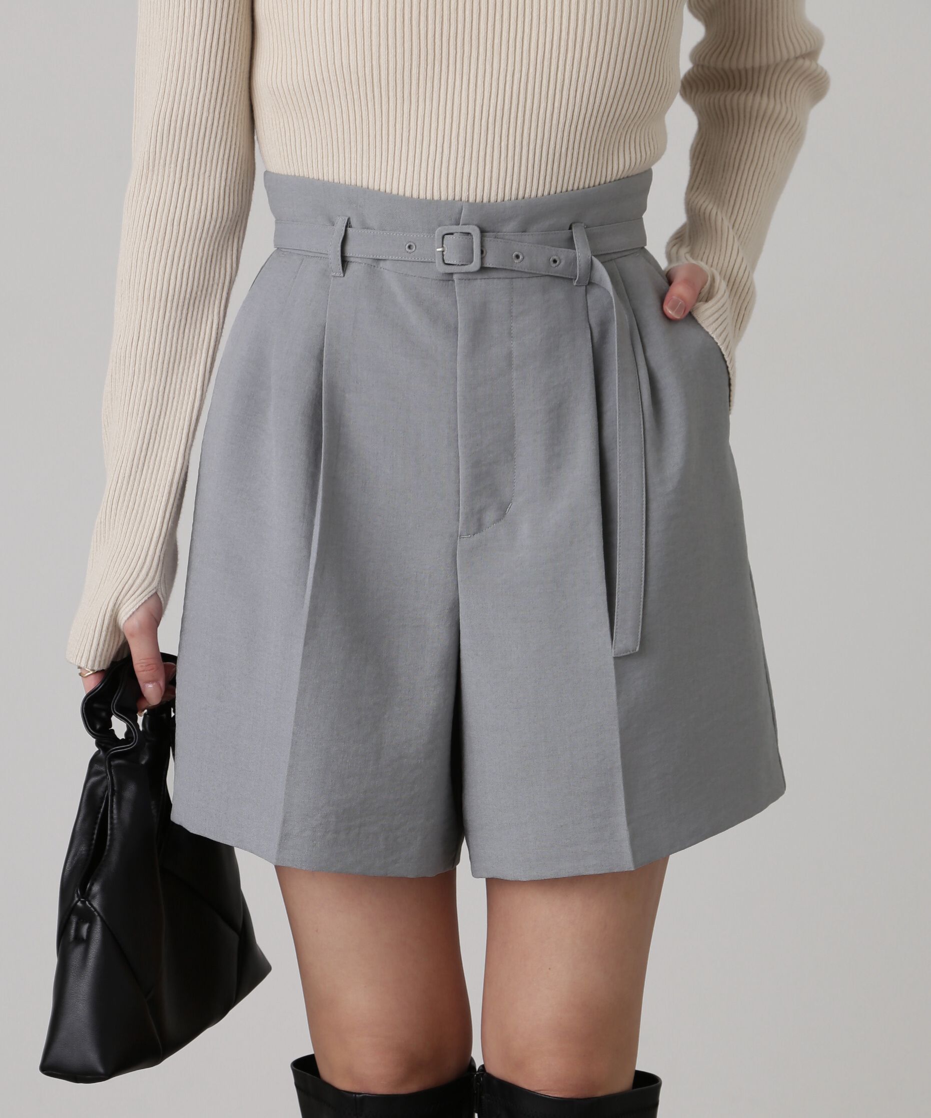  「[低身長サイズ/Sシリーズ]気流染めベルト付ショートパンツ」|その他|