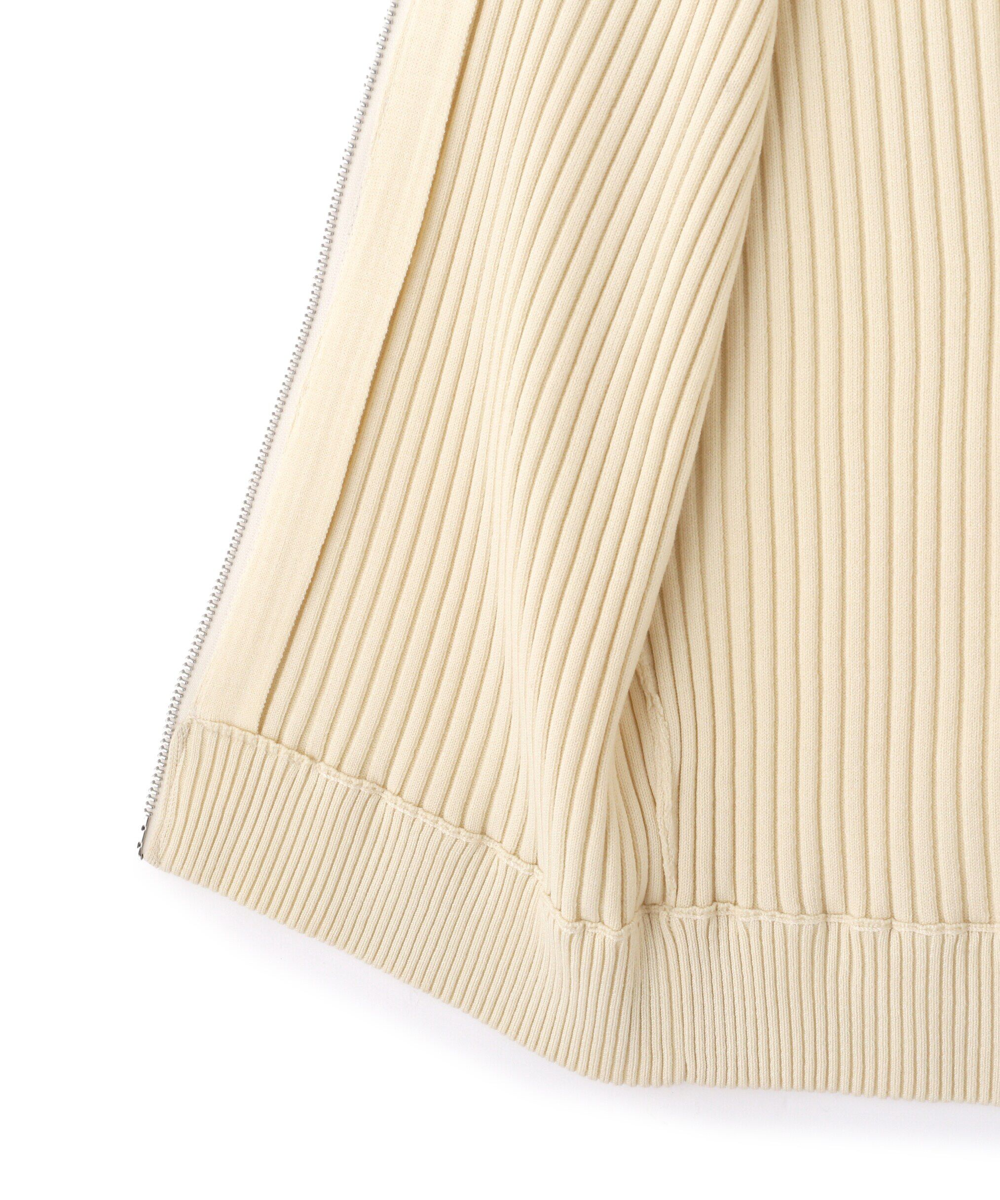  「バイカースタンド配色リブニットベスト」|ニット・セーター|