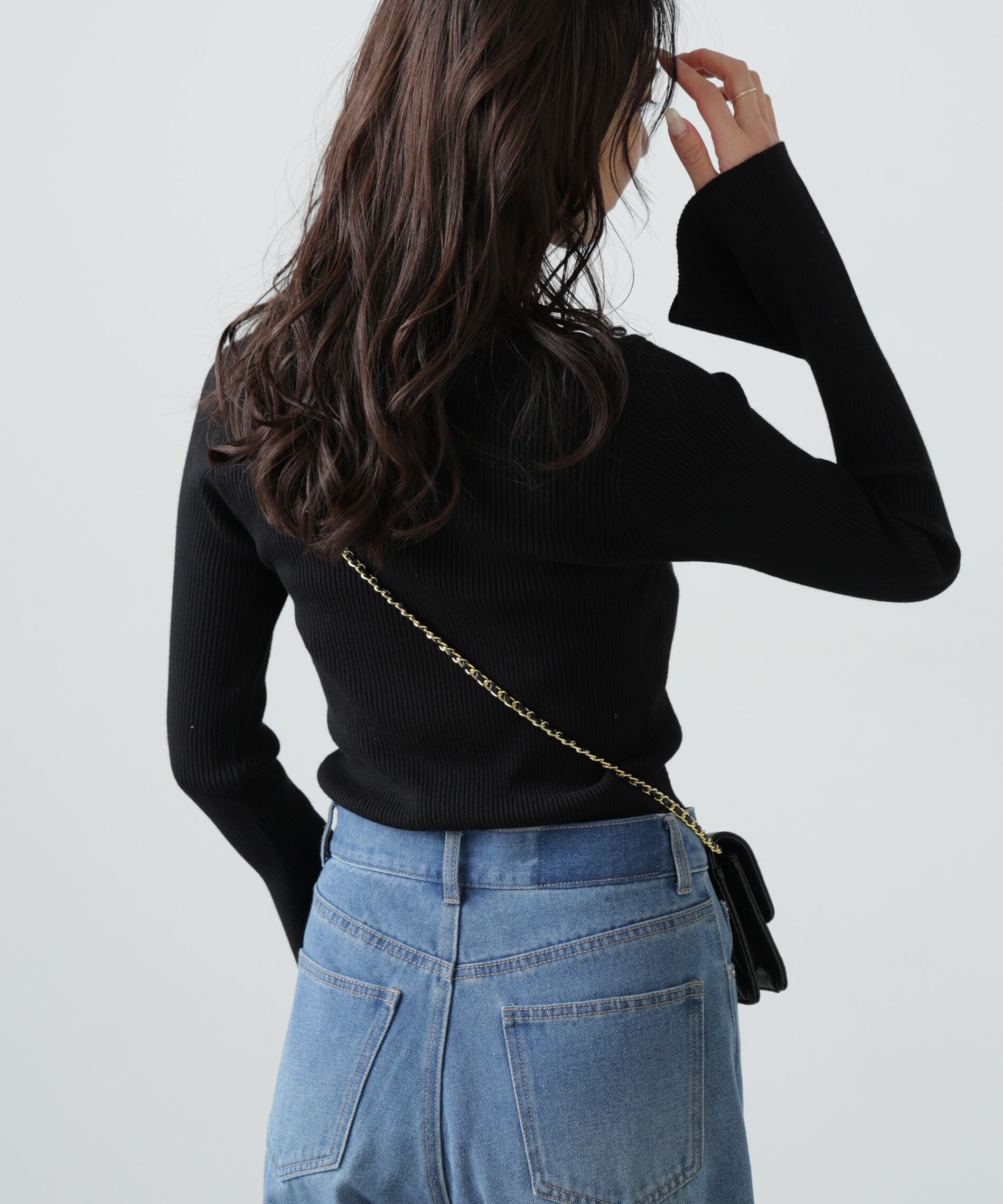  「〈洗える〉マシンウォッシャブルフレアスリーブニット」|ニット・セーター|