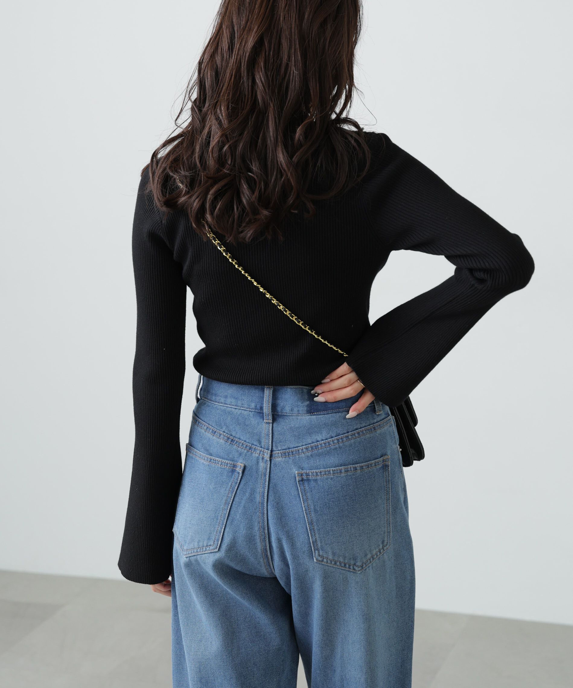  「〈洗える〉マシンウォッシャブルフレアスリーブニット」|ニット・セーター|