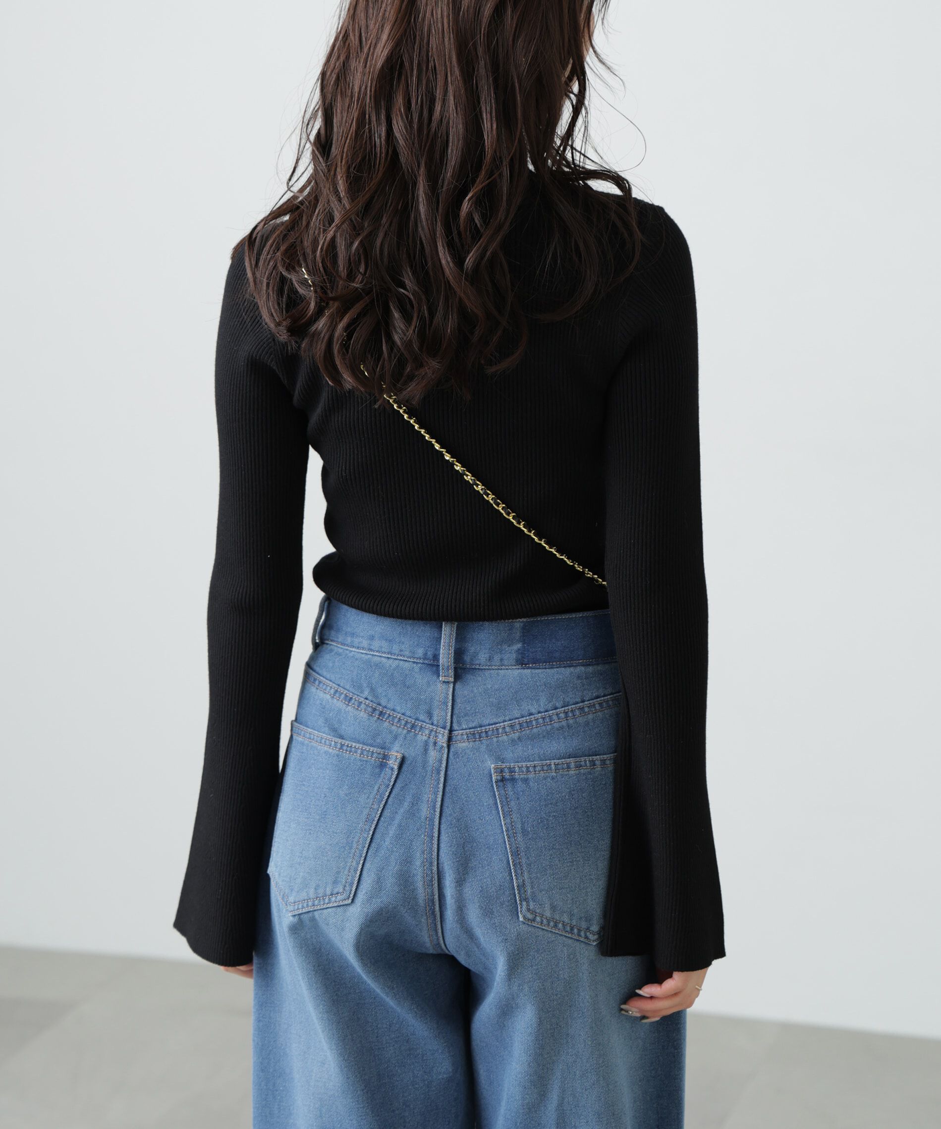  「〈洗える〉マシンウォッシャブルフレアスリーブニット」|ニット・セーター|