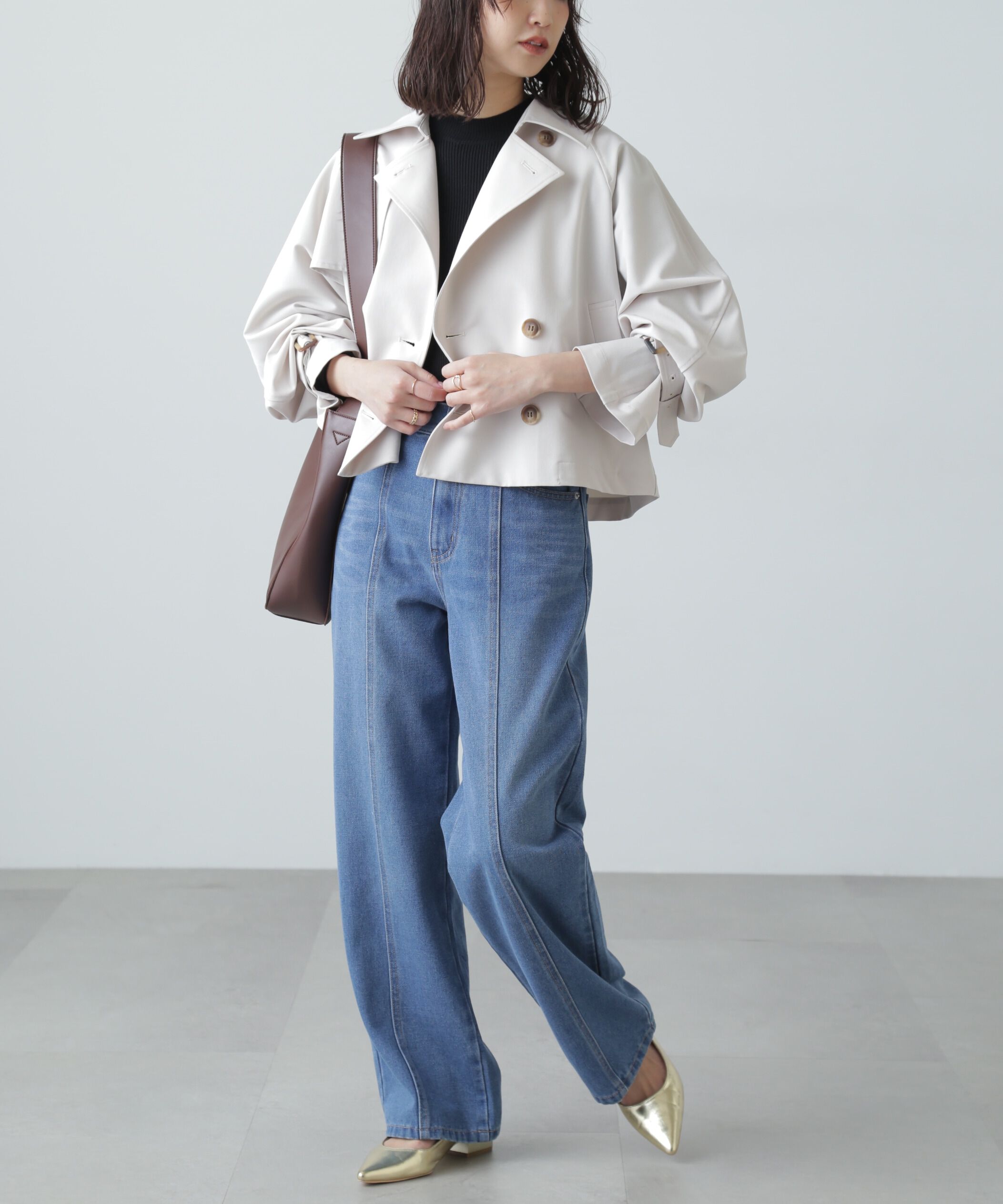  「〈洗える〉マシンウォッシャブルフレアスリーブニット」|ニット・セーター|