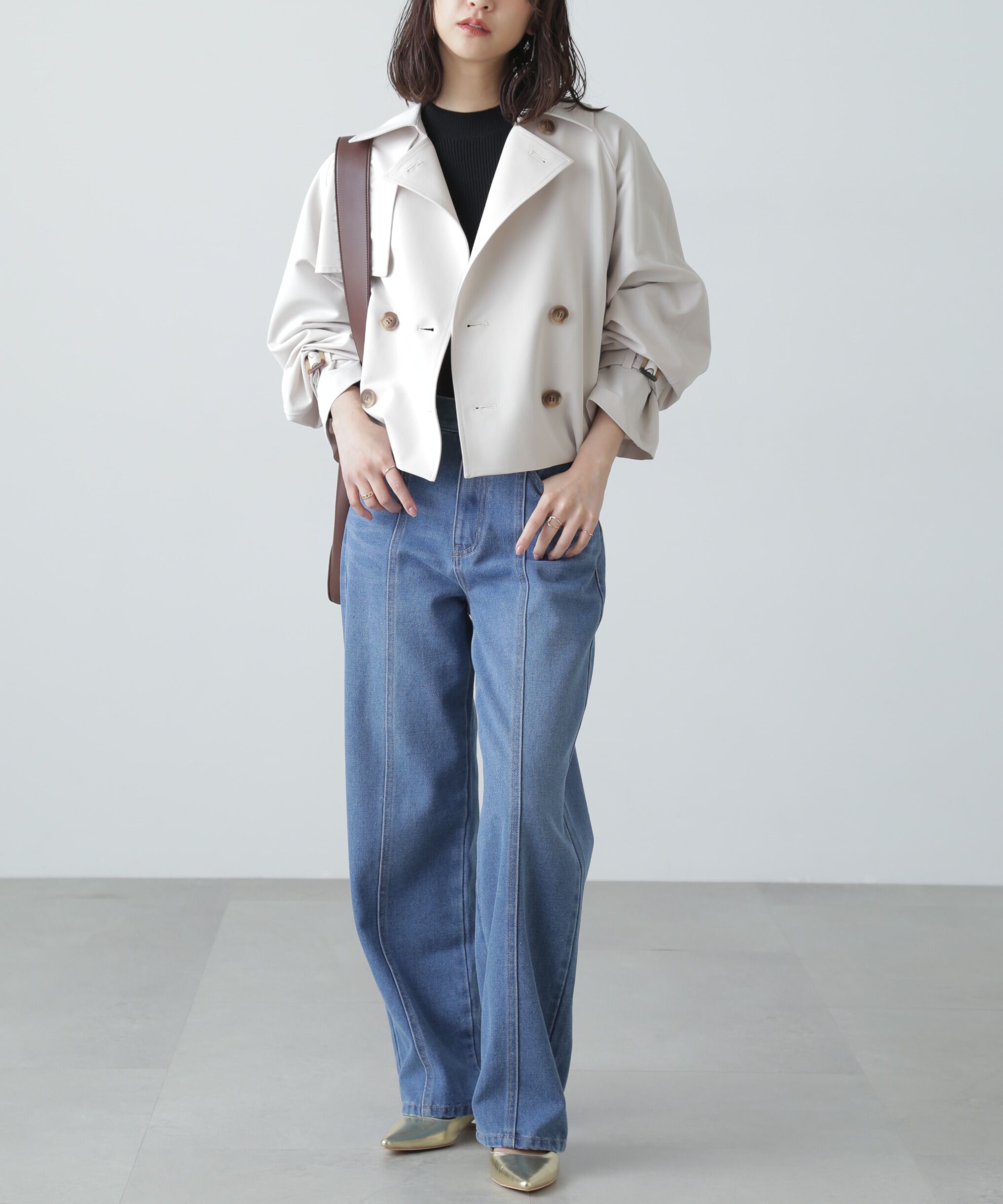  「〈洗える〉マシンウォッシャブルフレアスリーブニット」|ニット・セーター|