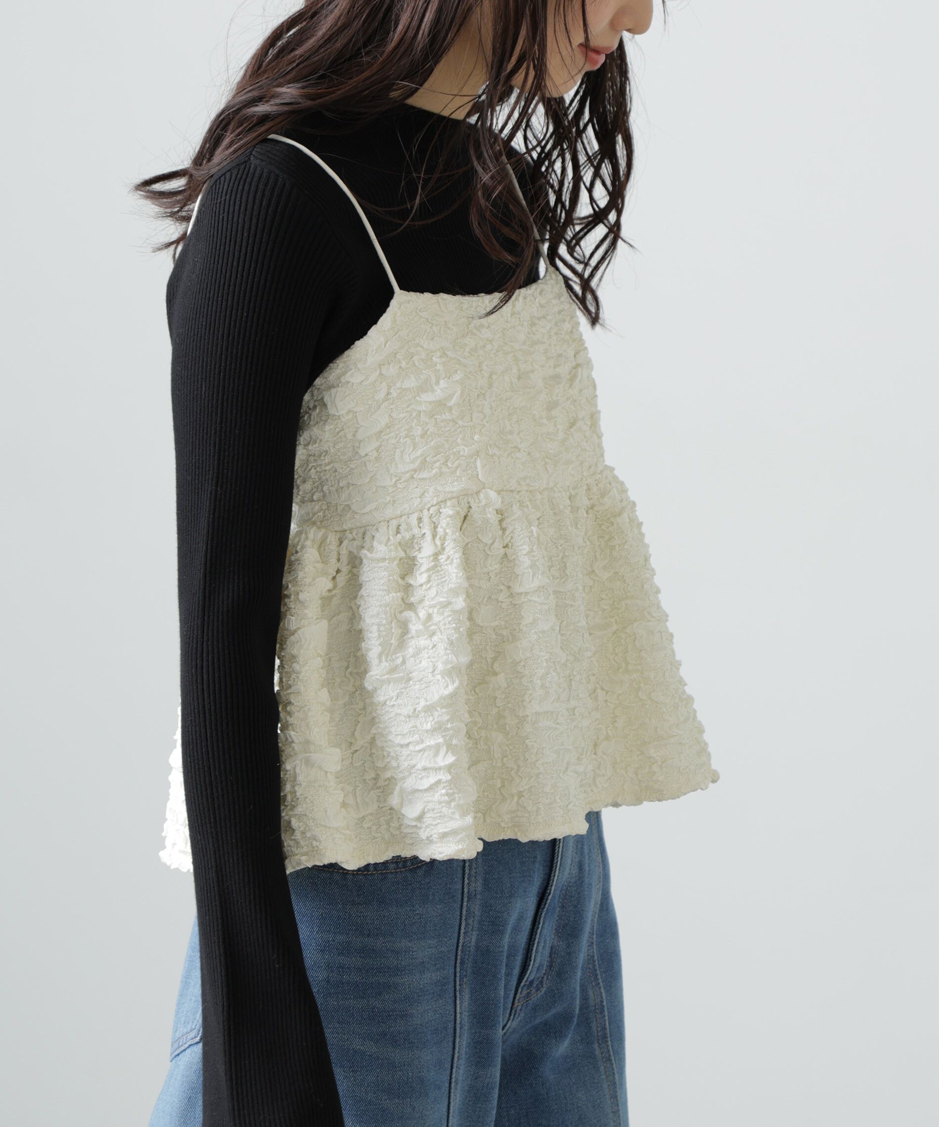  「〈洗える〉マシンウォッシャブルフレアスリーブニット」|ニット・セーター|