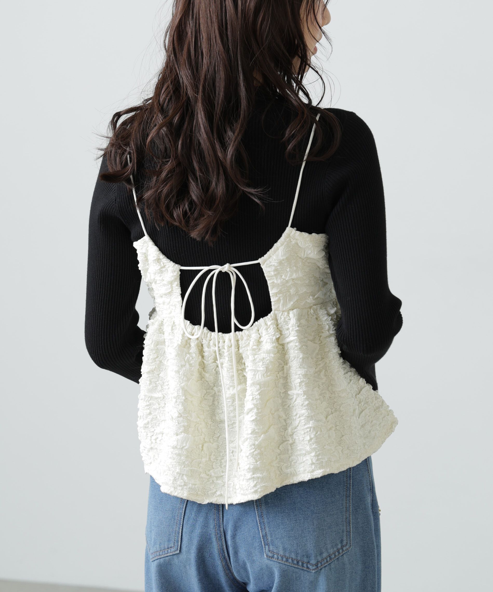  「〈洗える〉マシンウォッシャブルフレアスリーブニット」|ニット・セーター|