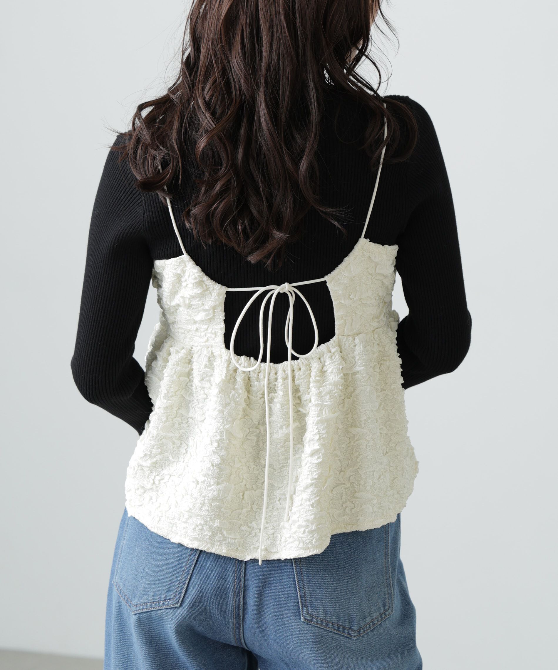  「〈洗える〉マシンウォッシャブルフレアスリーブニット」|ニット・セーター|