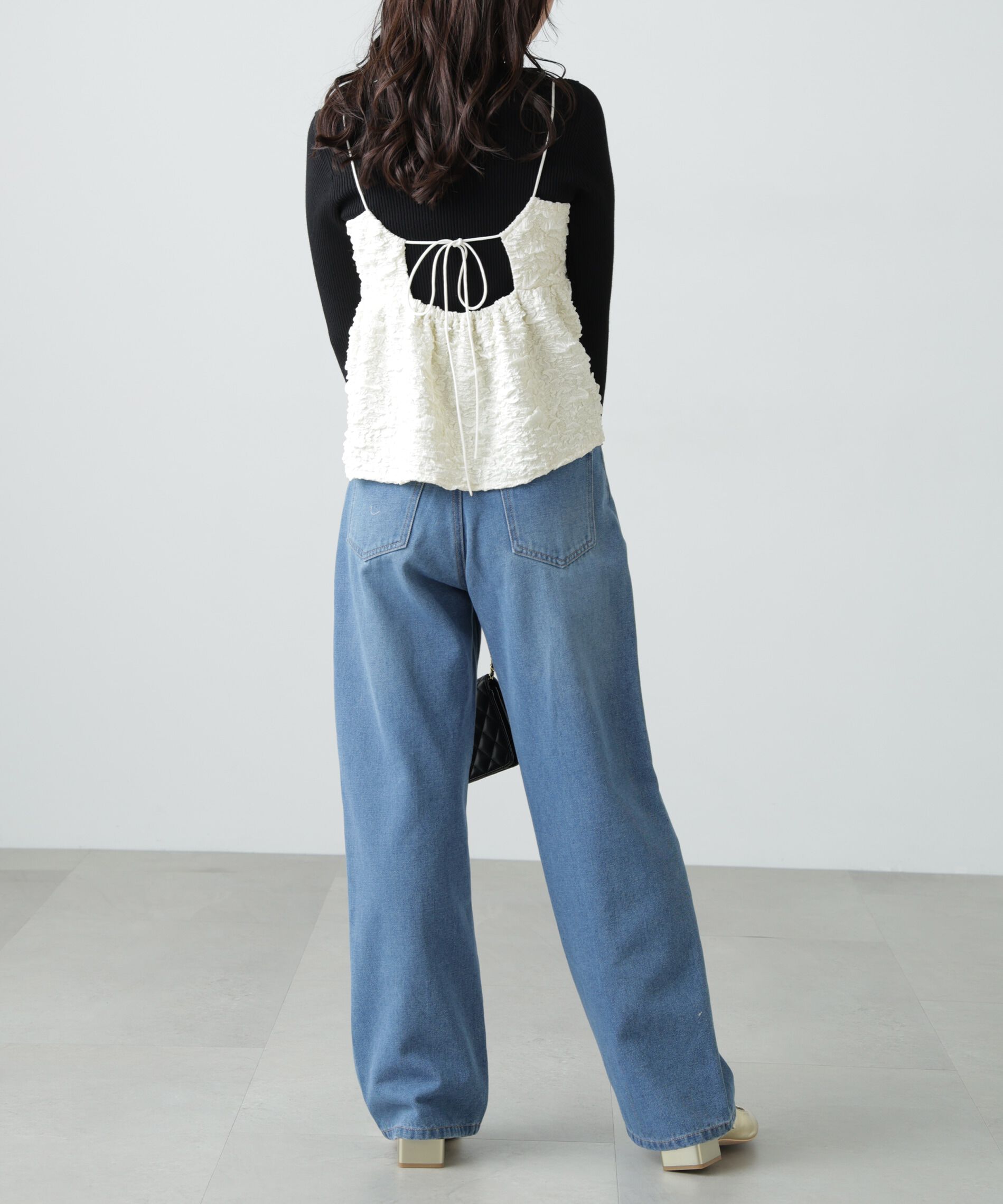  「〈洗える〉マシンウォッシャブルフレアスリーブニット」|ニット・セーター|