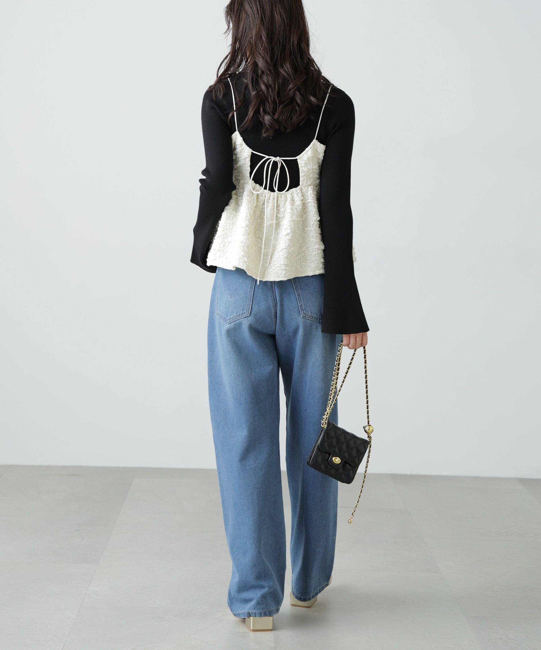  「〈洗える〉マシンウォッシャブルフレアスリーブニット」|ニット・セーター|