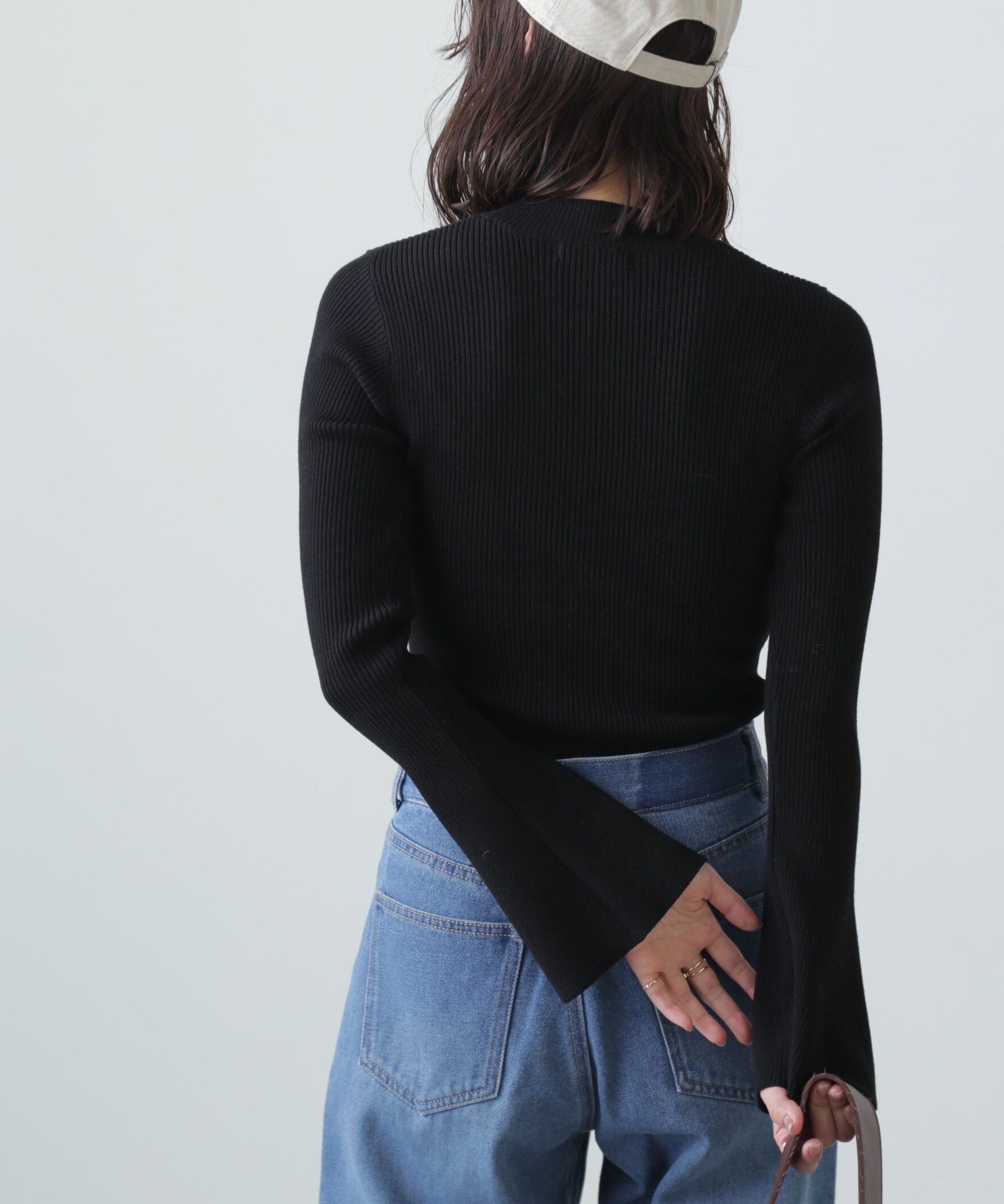  「〈洗える〉マシンウォッシャブルフレアスリーブニット」|ニット・セーター|