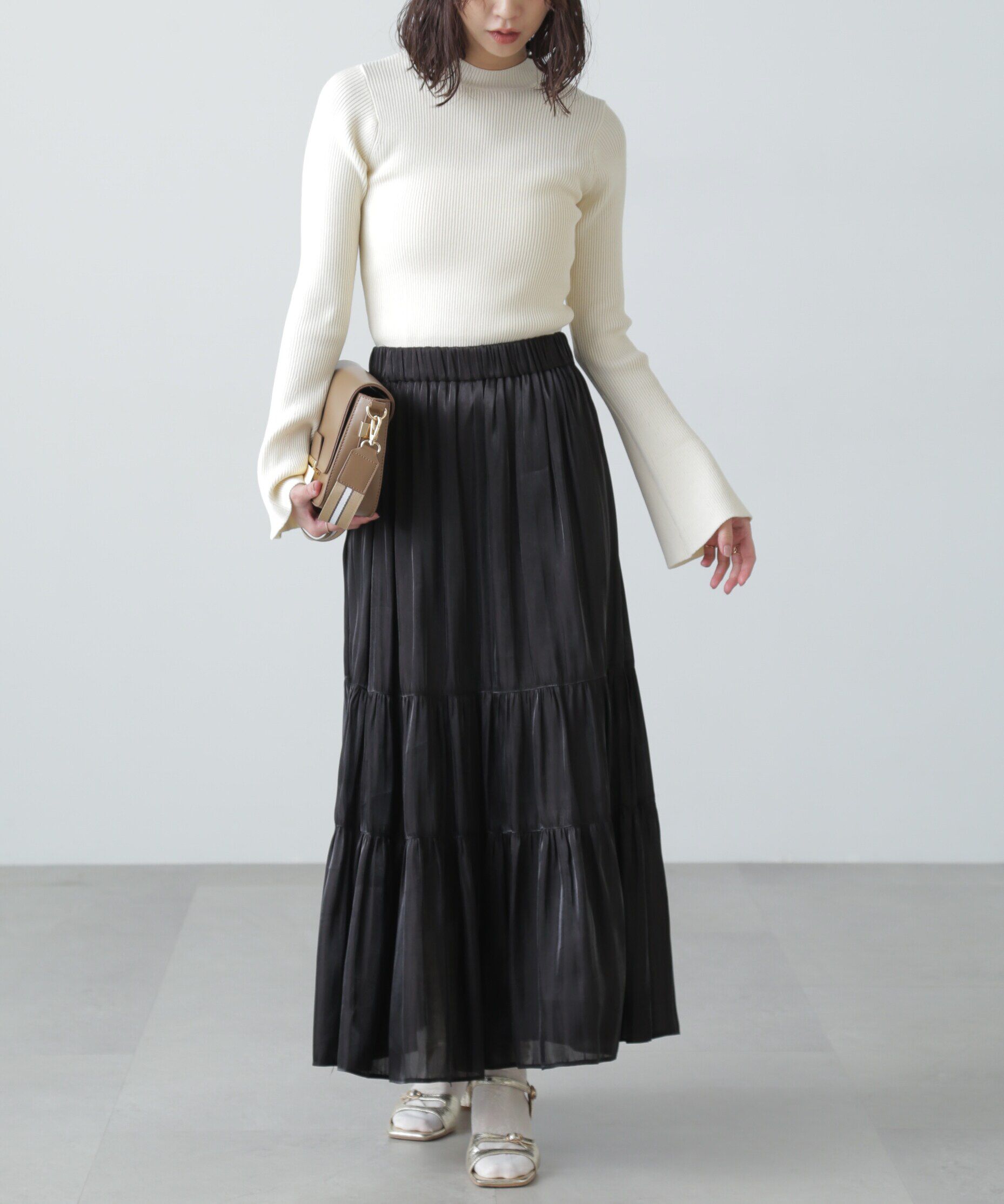  「〈洗える〉マシンウォッシャブルフレアスリーブニット」|ニット・セーター|