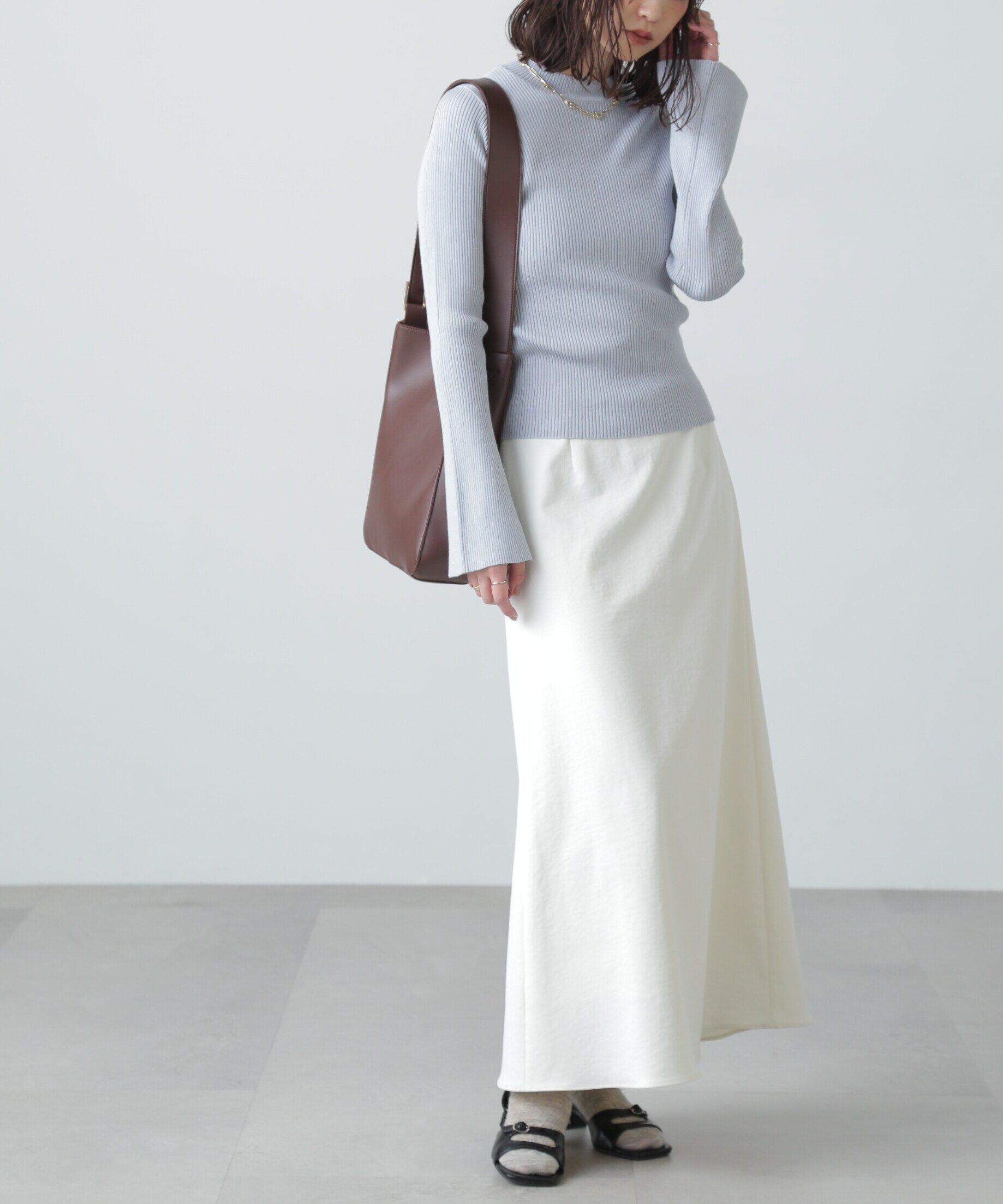  「〈洗える〉マシンウォッシャブルフレアスリーブニット」|ニット・セーター|