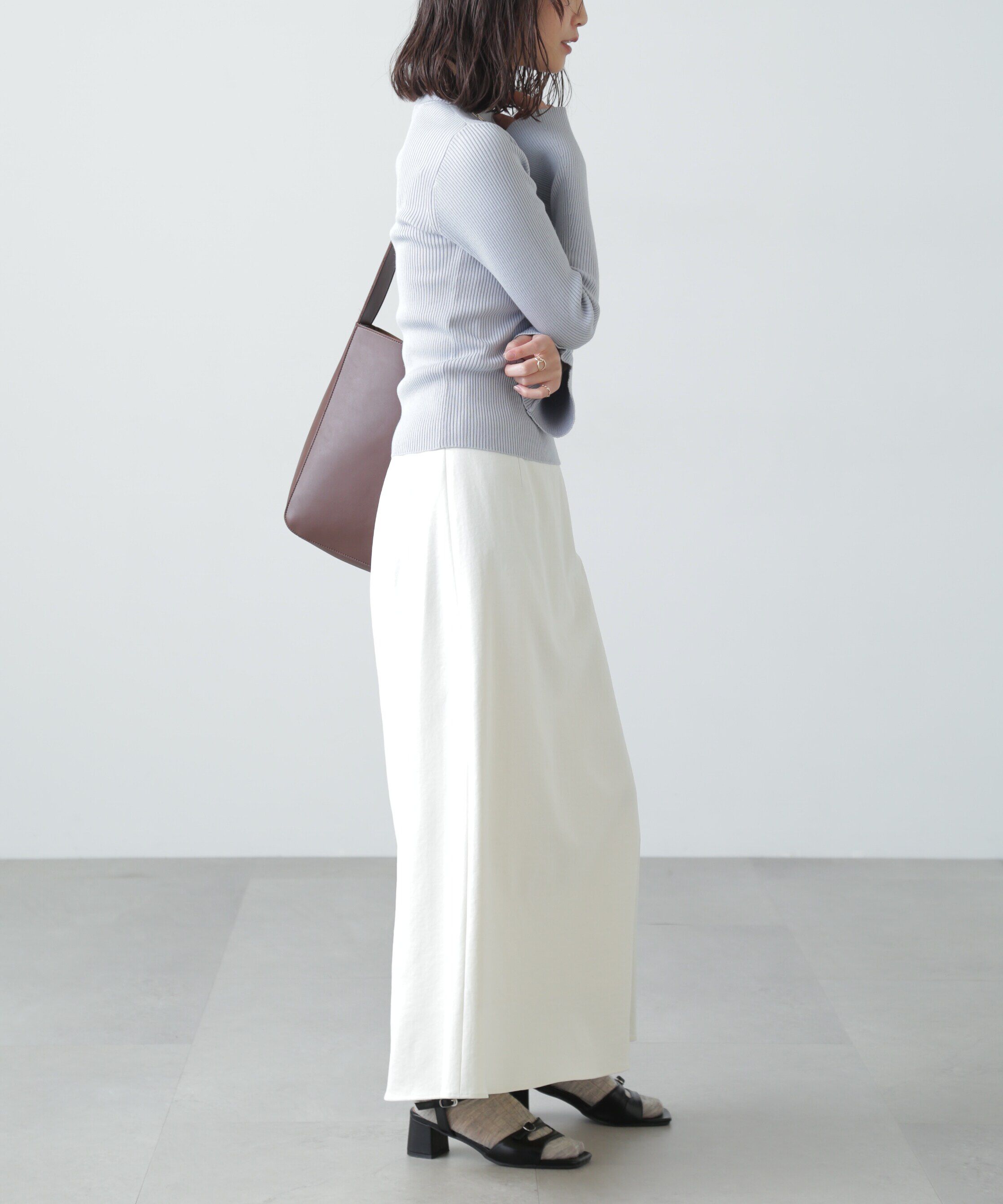  「〈洗える〉マシンウォッシャブルフレアスリーブニット」|ニット・セーター|