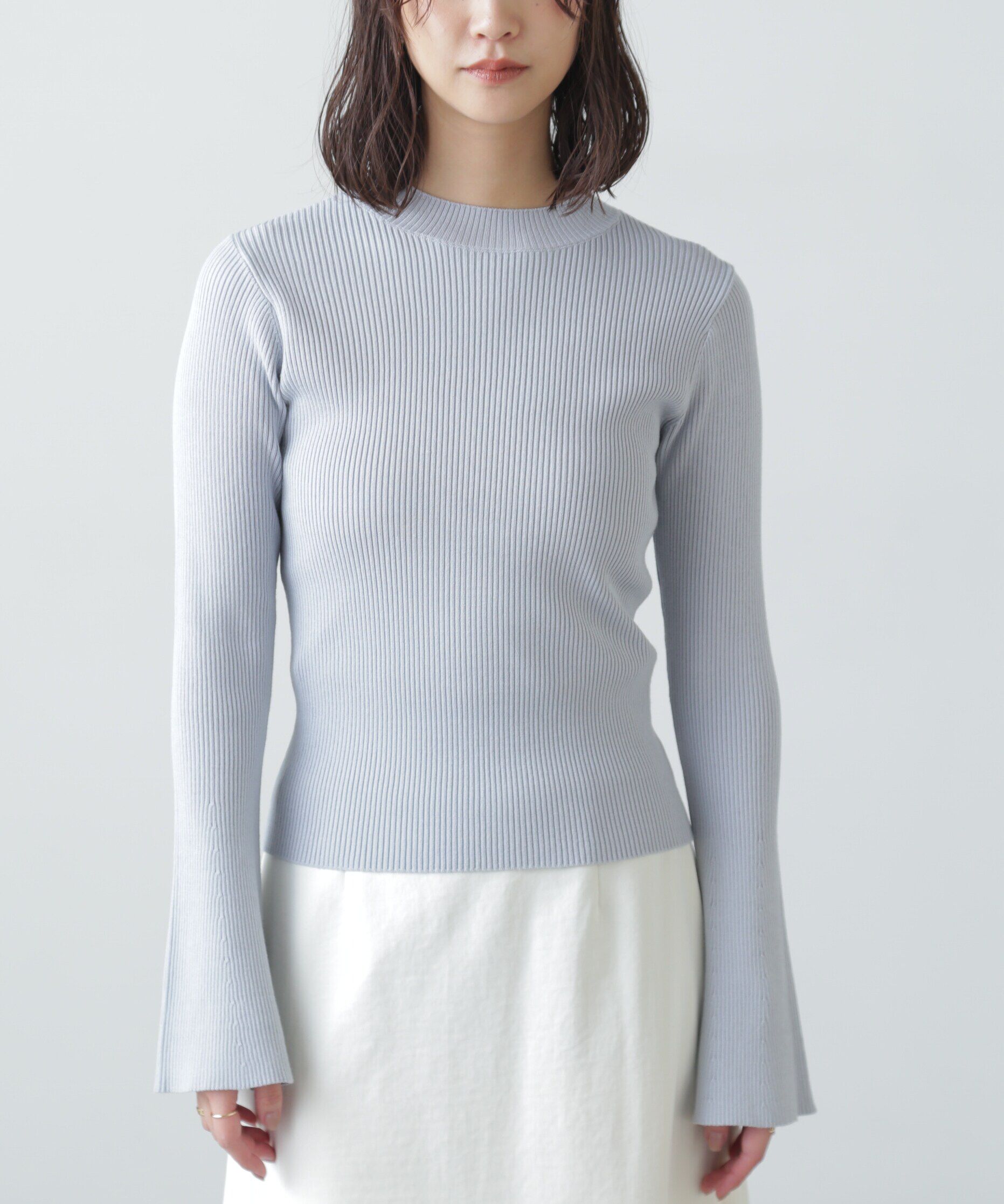  「〈洗える〉マシンウォッシャブルフレアスリーブニット」|ニット・セーター|