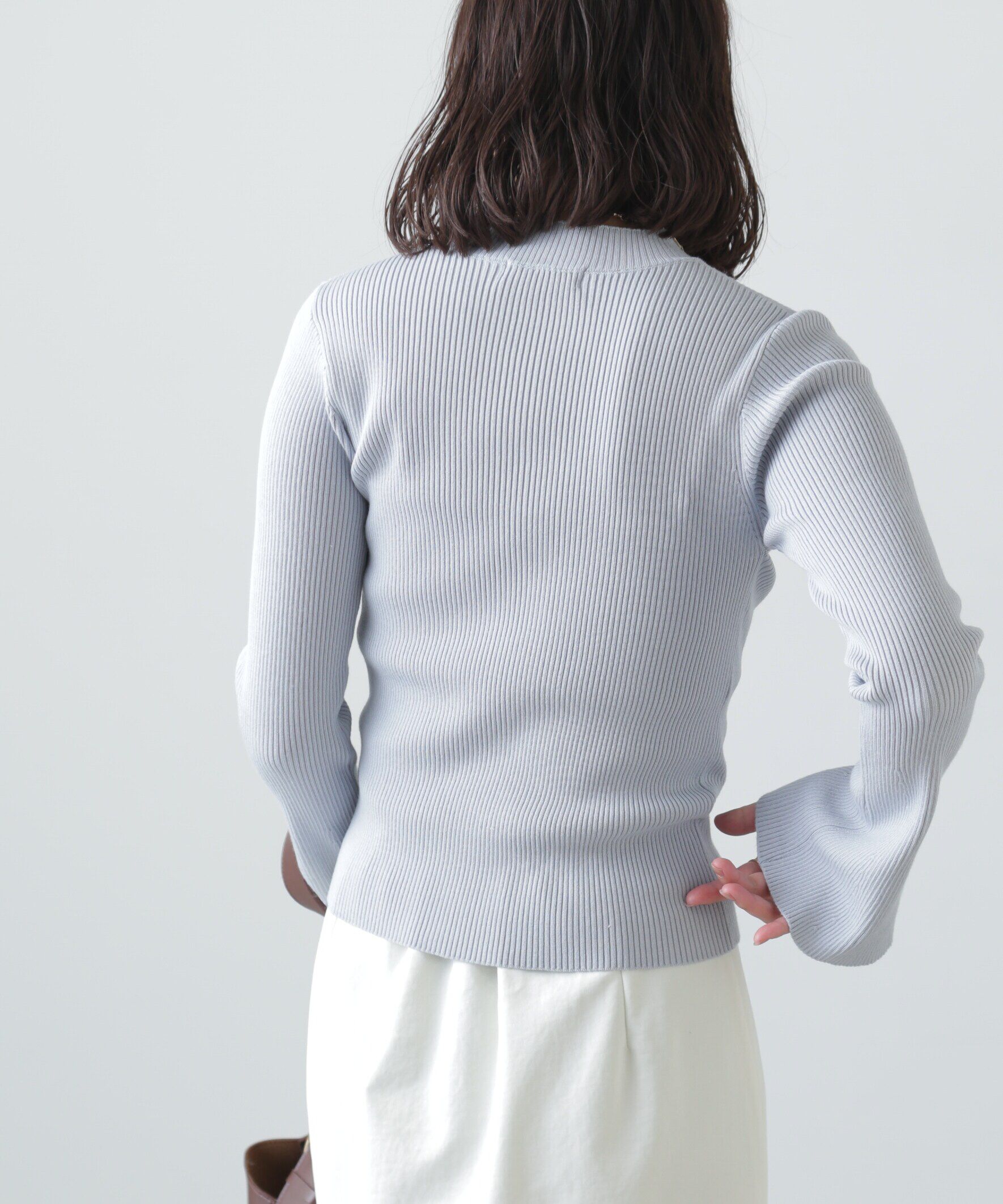  「〈洗える〉マシンウォッシャブルフレアスリーブニット」|ニット・セーター|