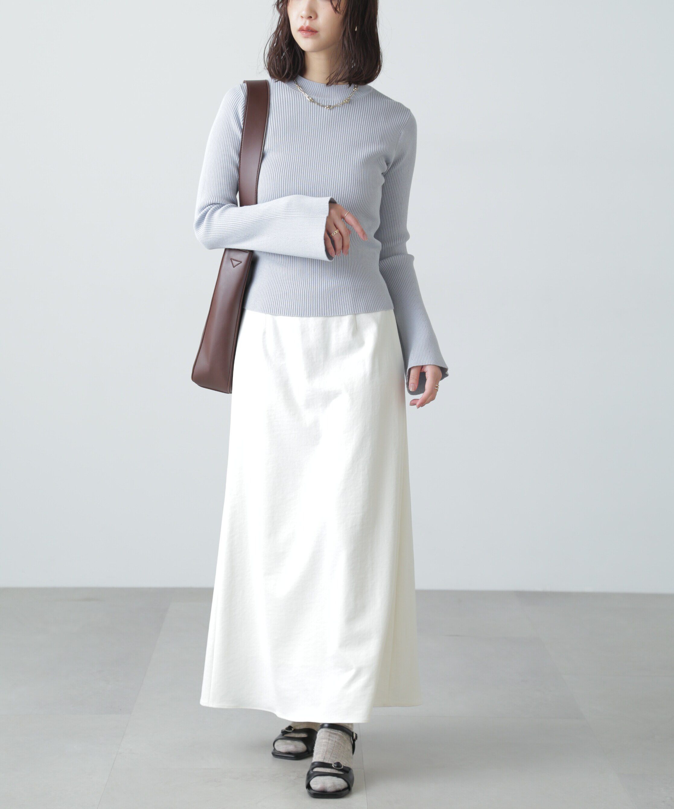  「〈洗える〉マシンウォッシャブルフレアスリーブニット」|ニット・セーター|