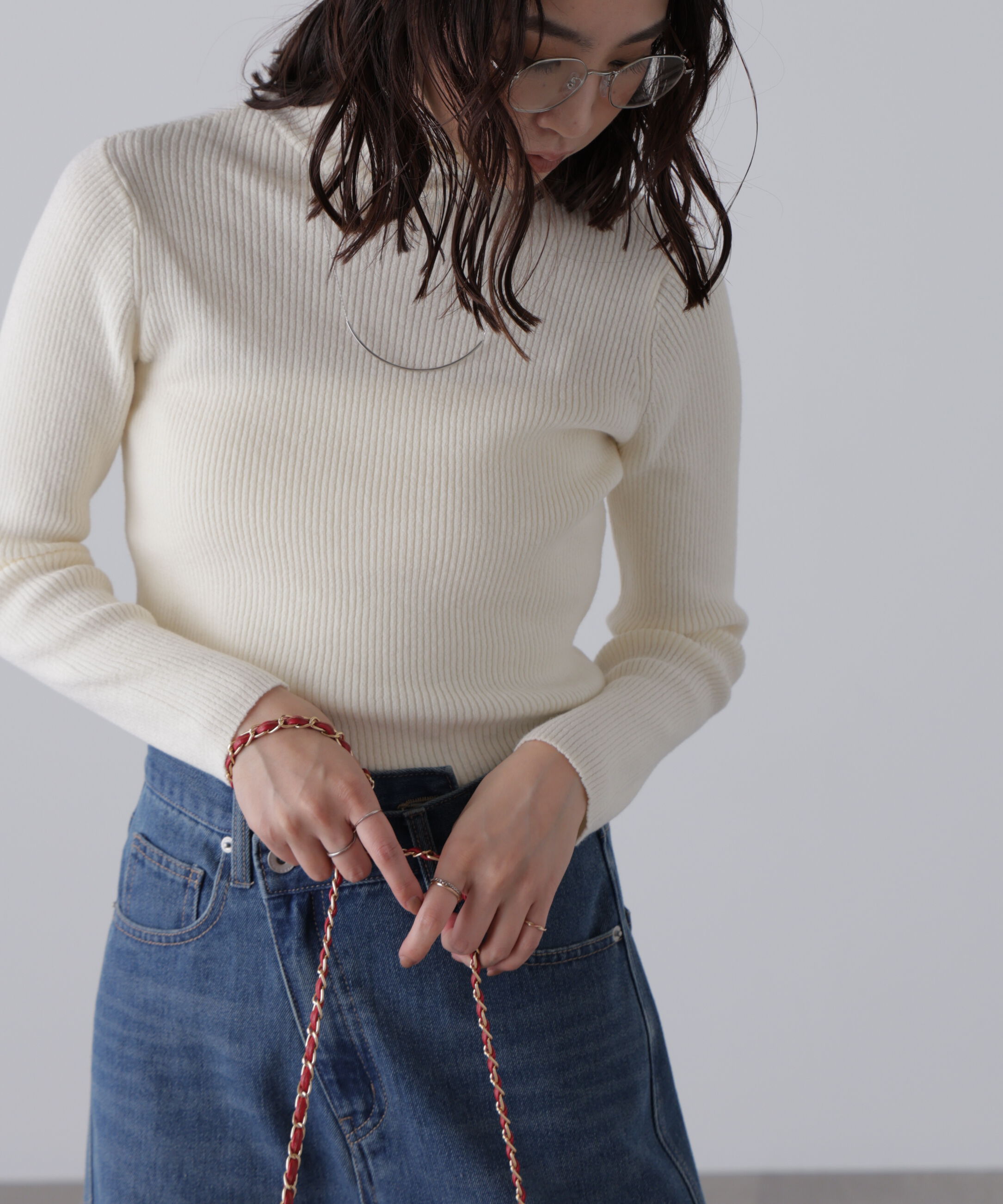  「タートルネックリブニット」|ニット・セーター|