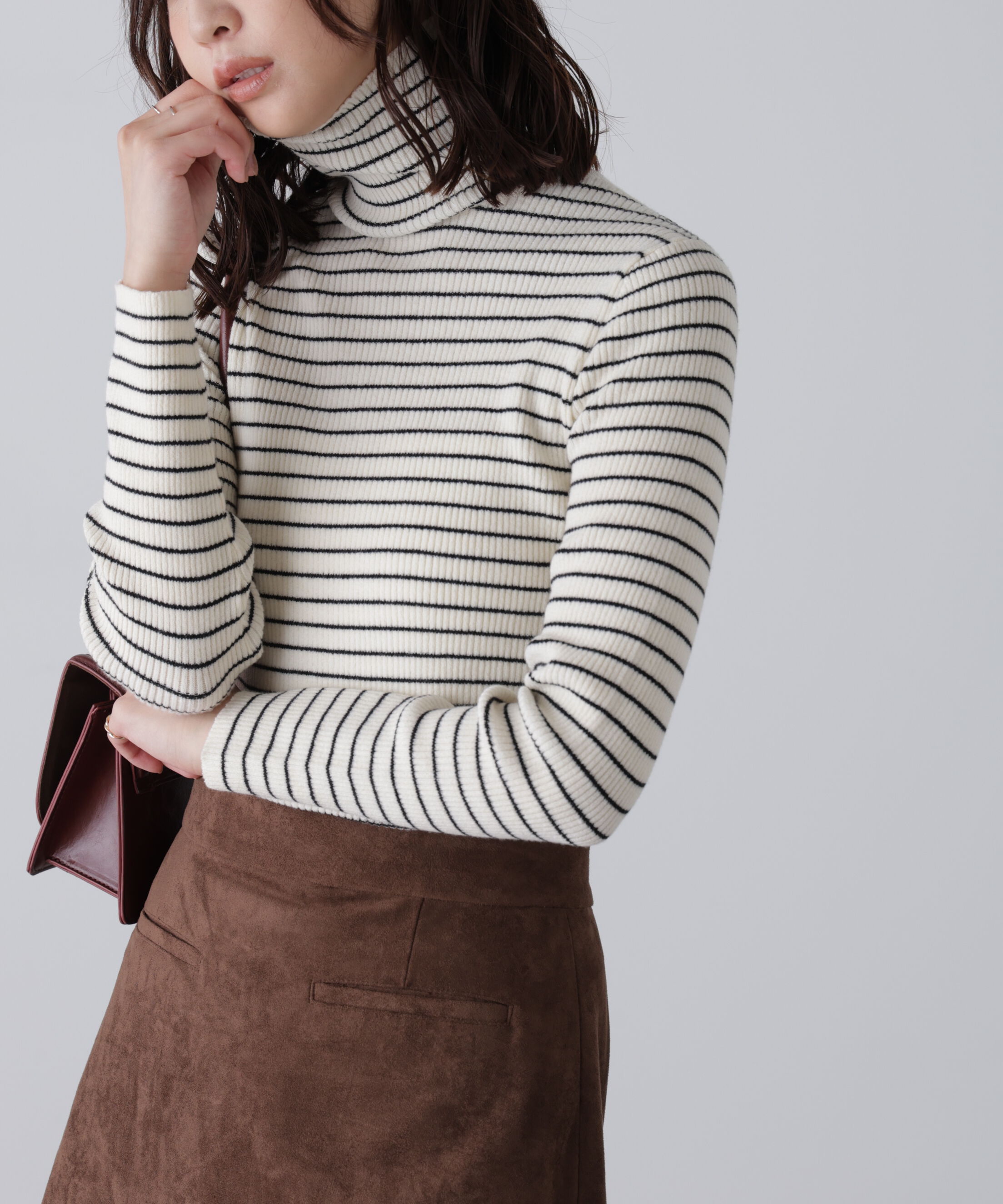  「タートルネックリブニット」|ニット・セーター|