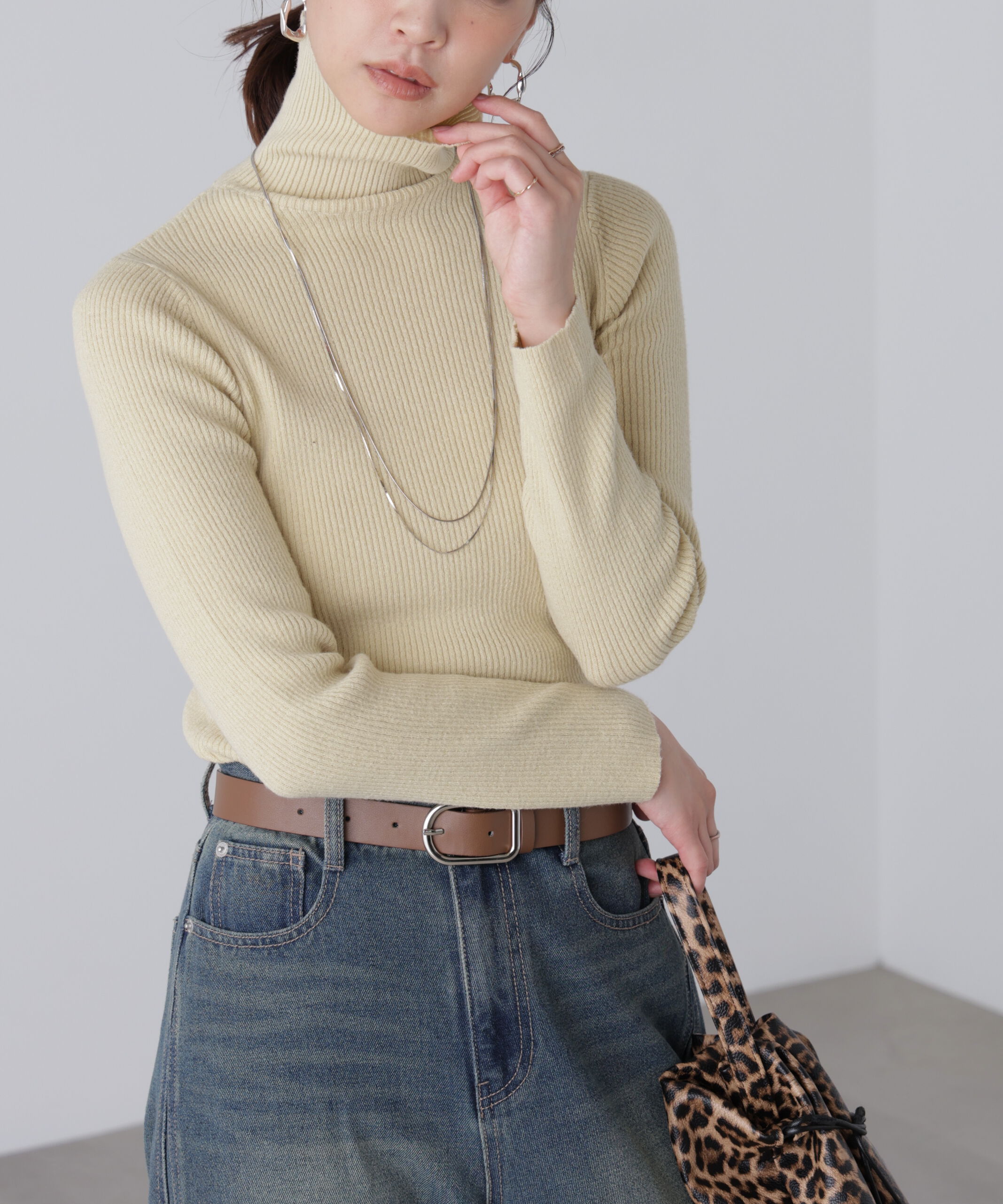  「タートルネックリブニット」|ニット・セーター|