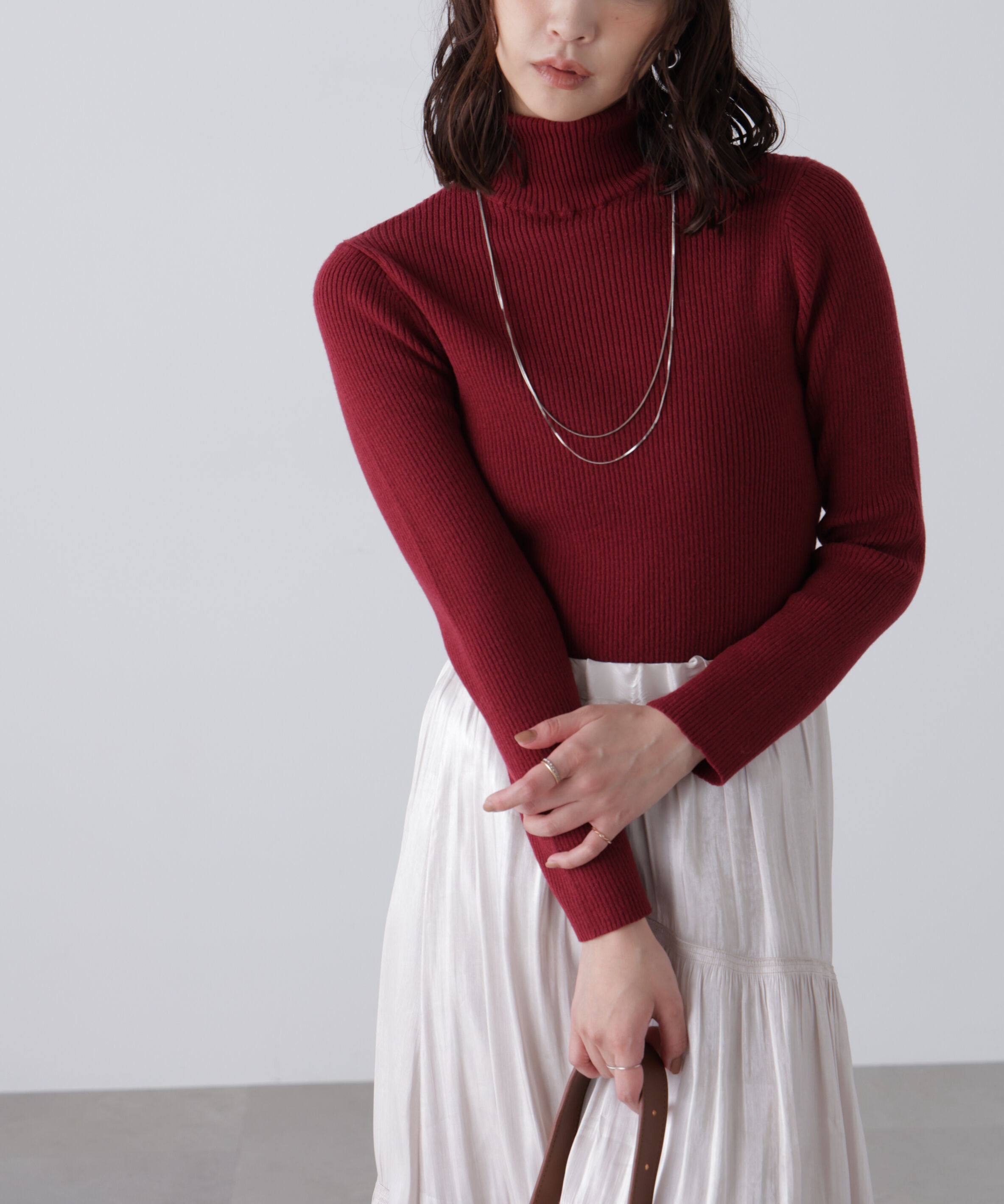  「タートルネックリブニット」|ニット・セーター|