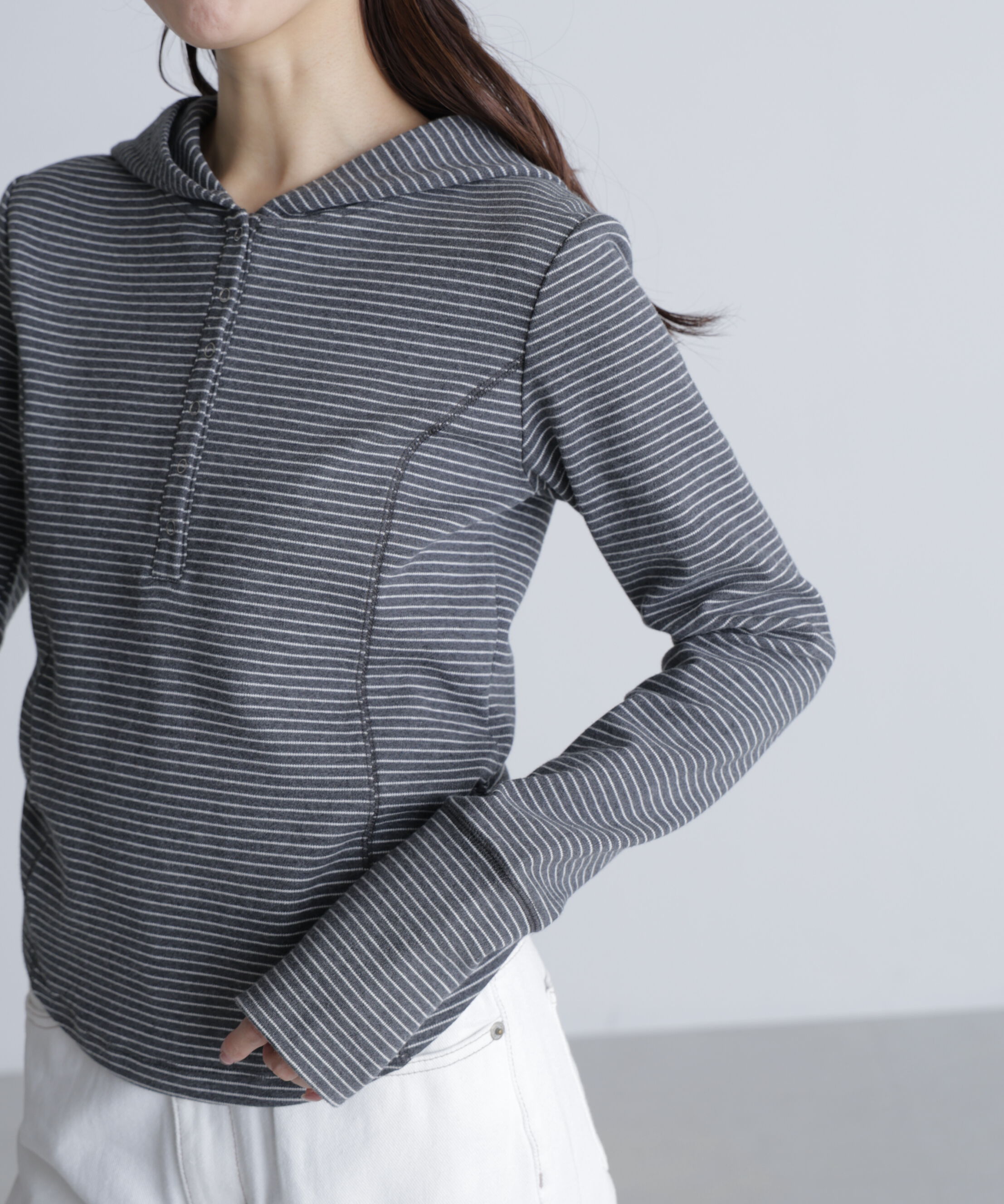  「スキッパーカットソーフーディー」|Tシャツ・カットソー|