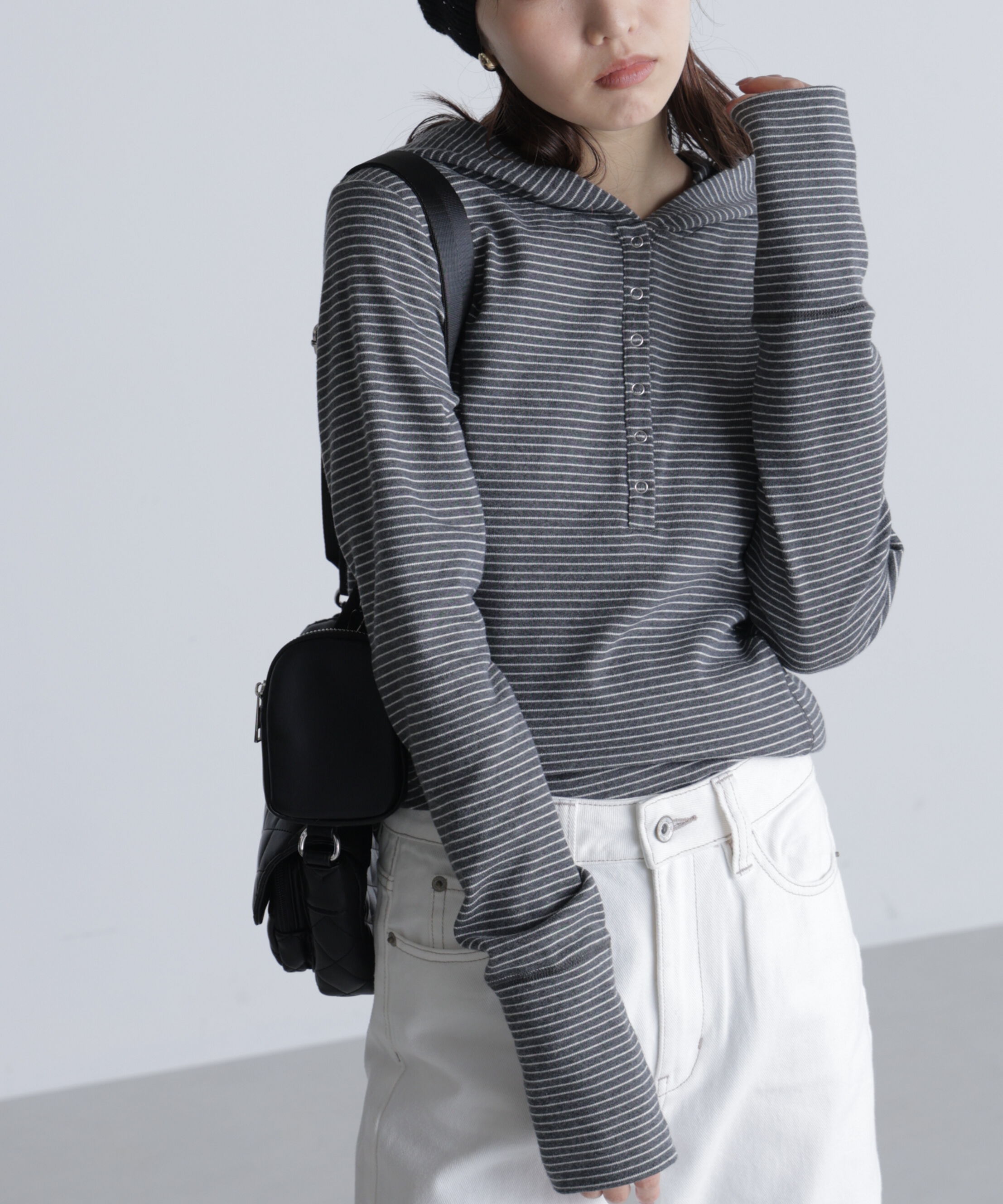  「スキッパーカットソーフーディー」|Tシャツ・カットソー|