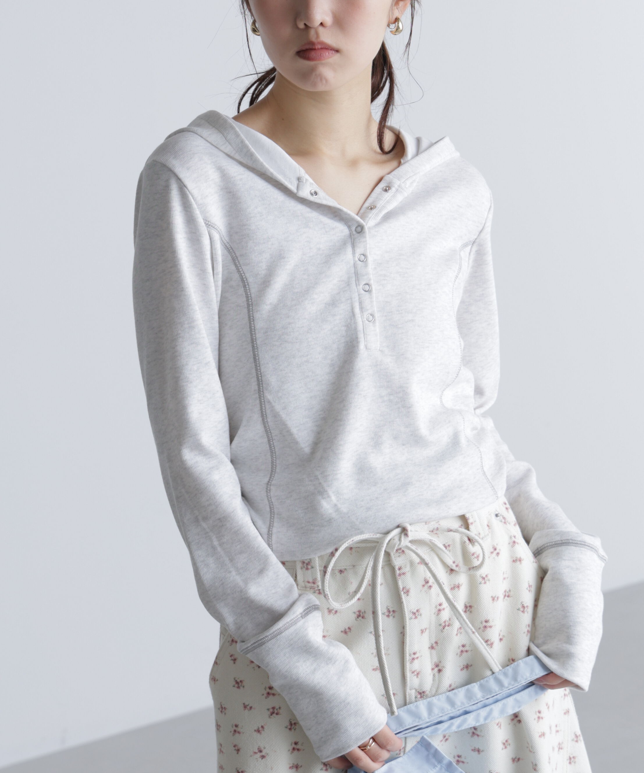  「スキッパーカットソーフーディー」|Tシャツ・カットソー|