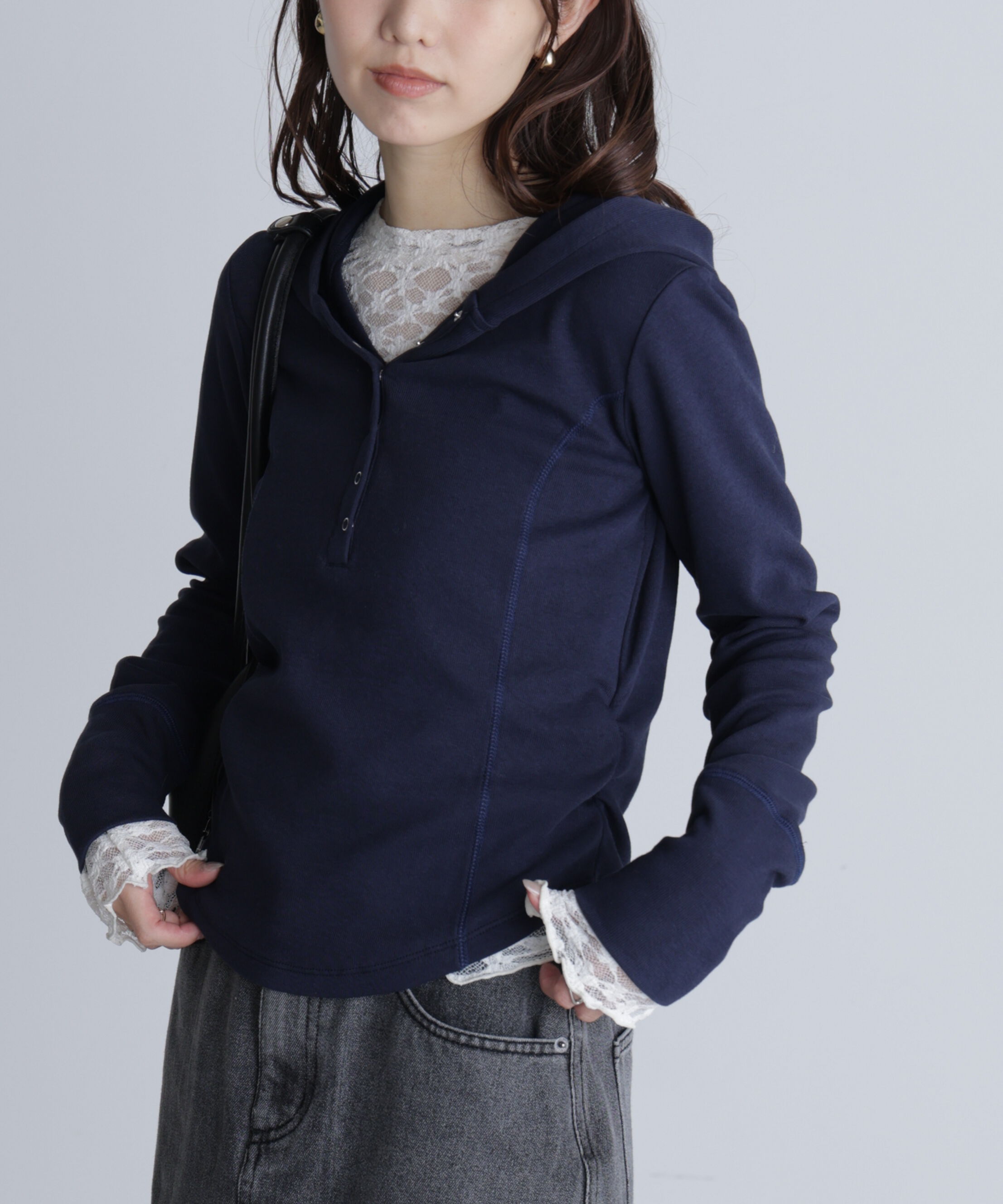  「スキッパーカットソーフーディー」|Tシャツ・カットソー|