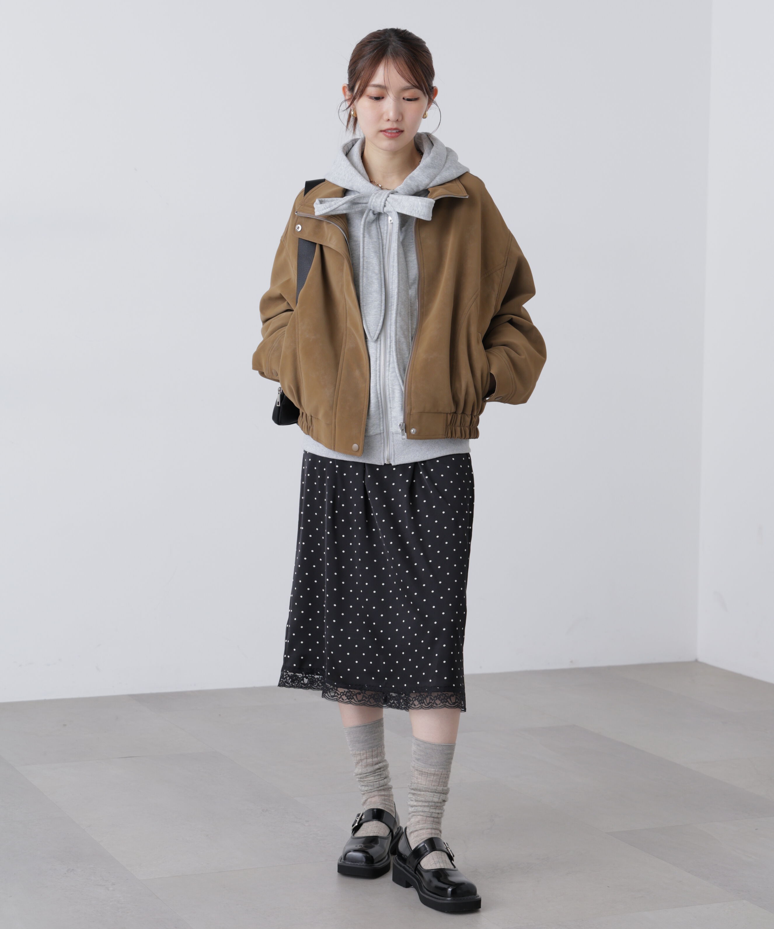  「スタンド合皮ブルゾン」|ブルゾン・スタジャン|