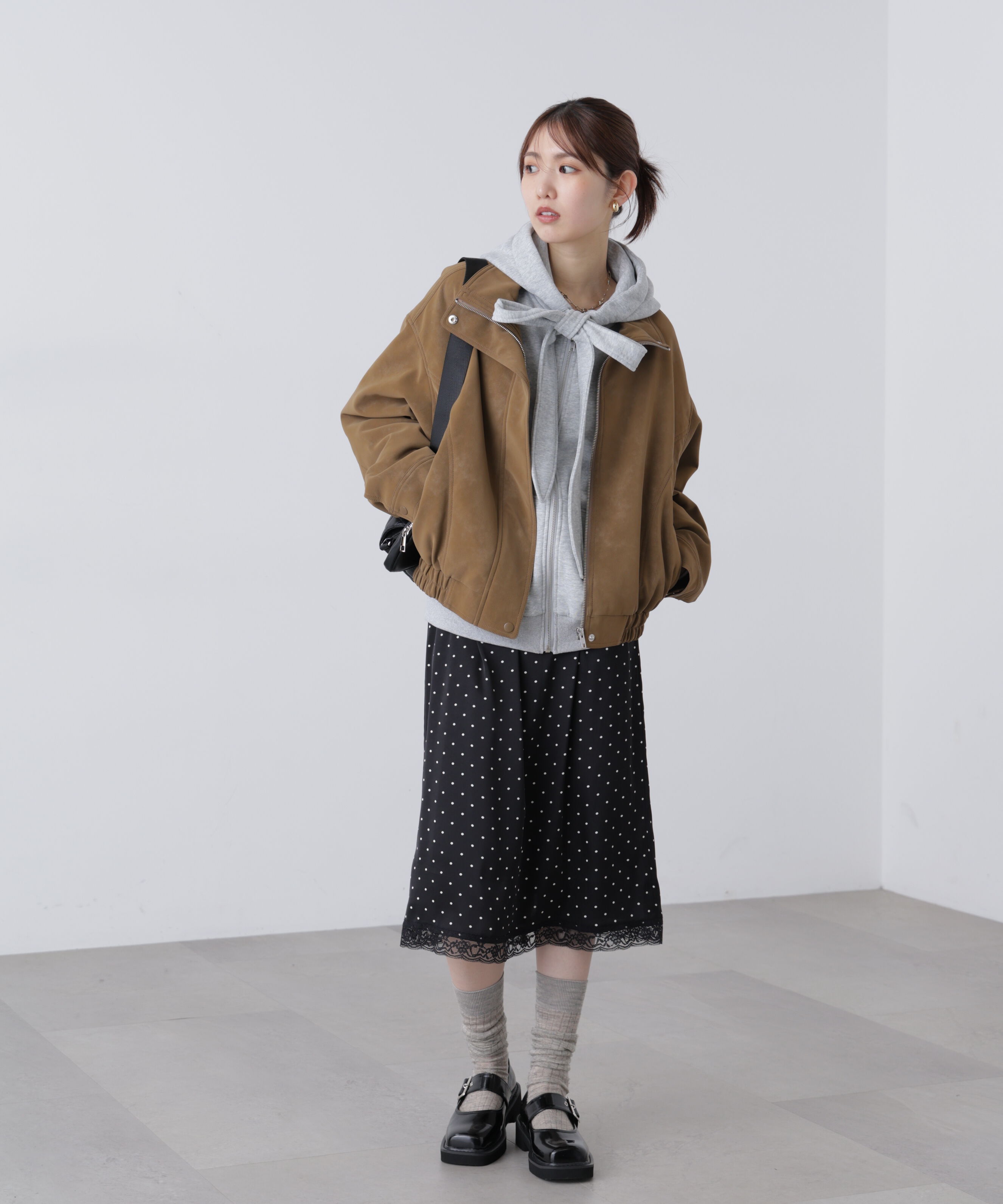  「スタンド合皮ブルゾン」|ブルゾン・スタジャン|