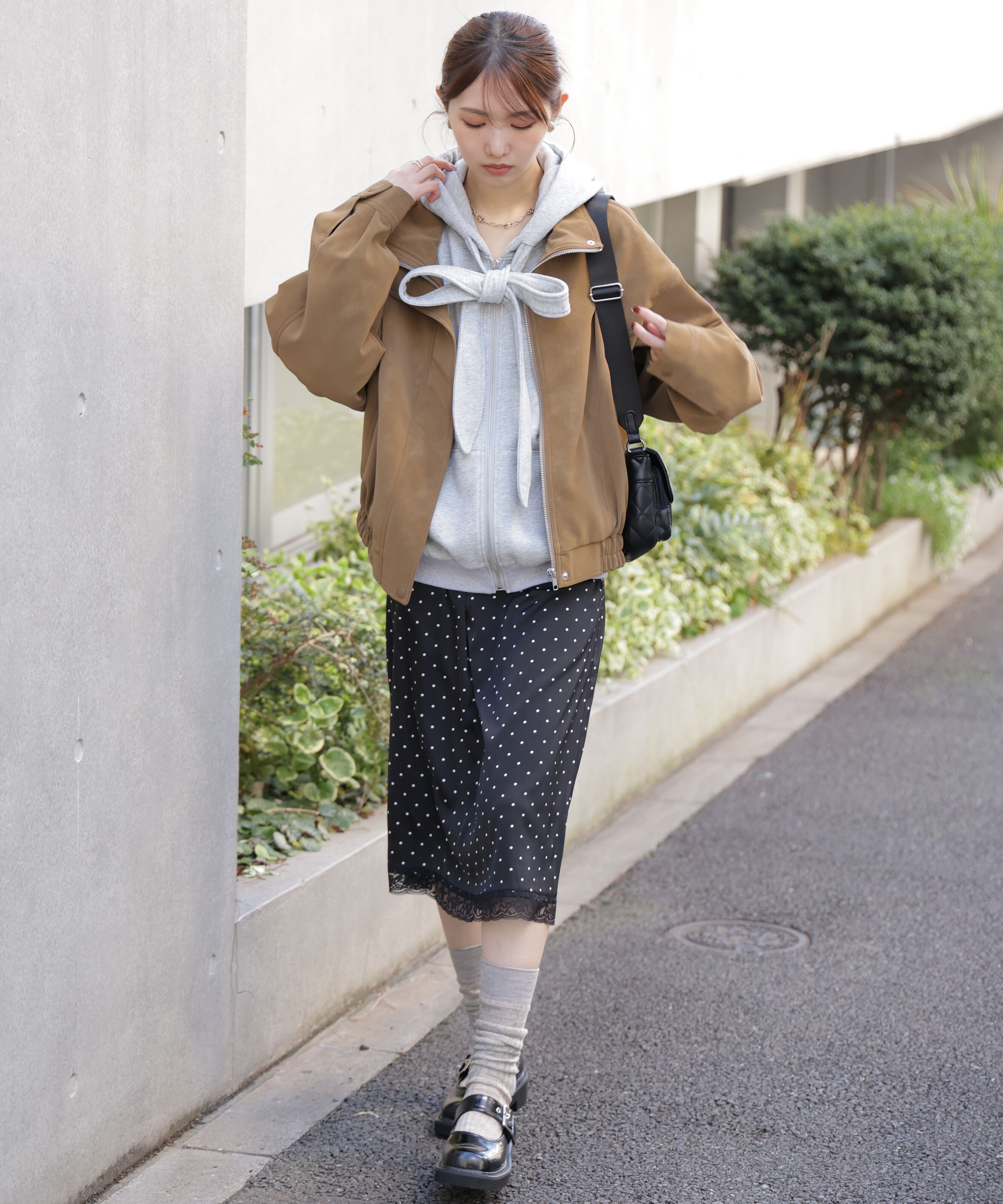  「スタンド合皮ブルゾン」|ブルゾン・スタジャン|