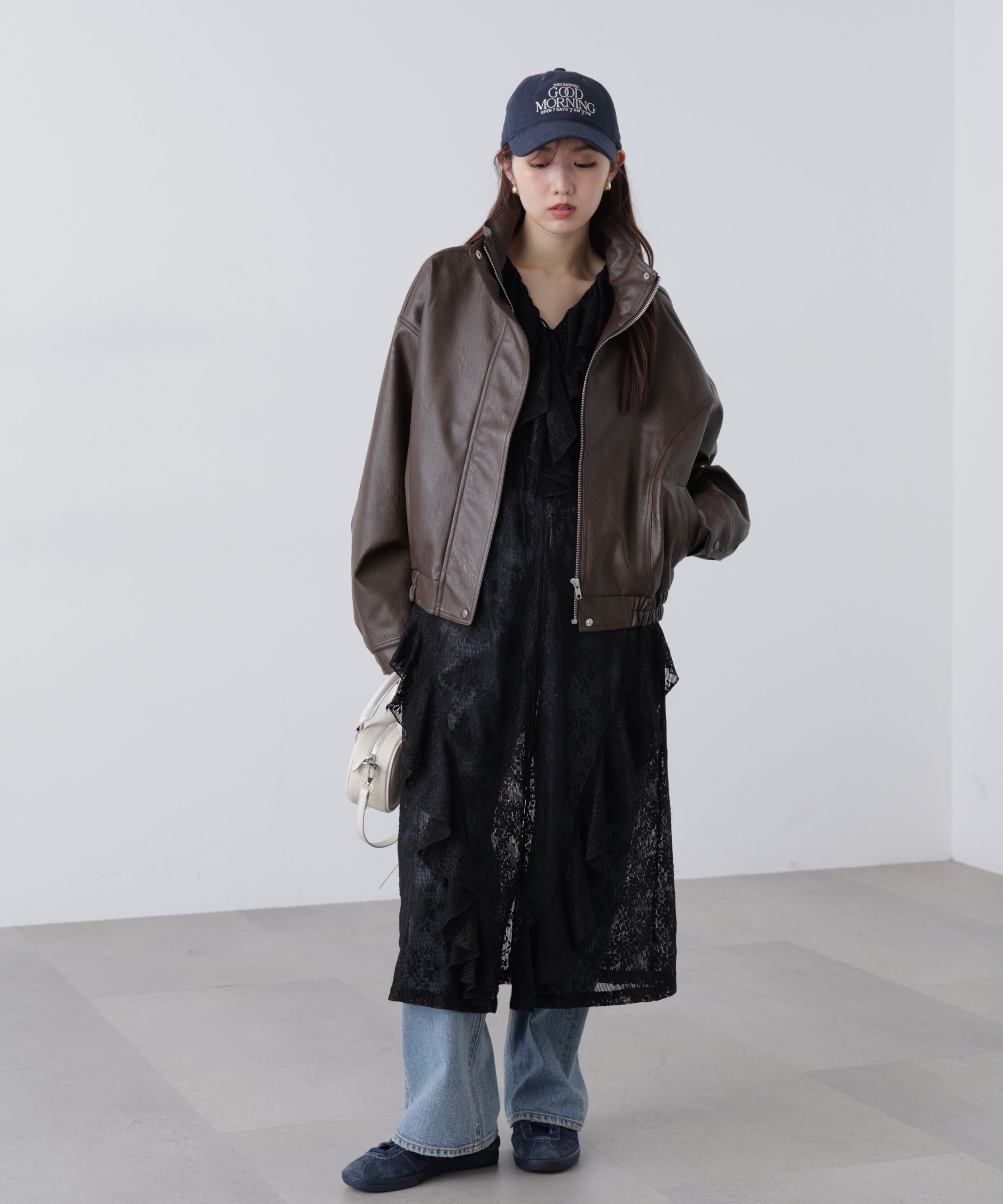  「スタンド合皮ブルゾン」|ブルゾン・スタジャン|