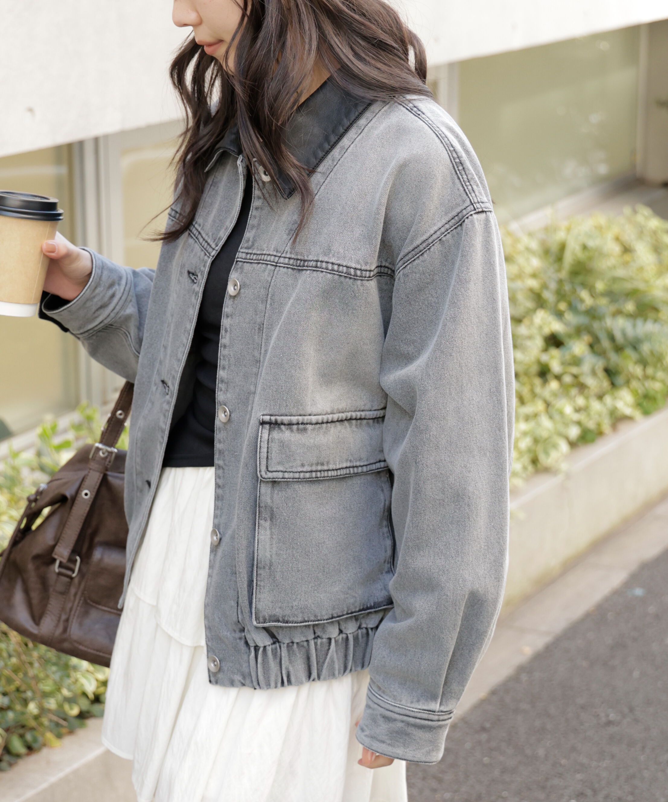  「バイカラーワークジャケット」|ブルゾン・スタジャン|