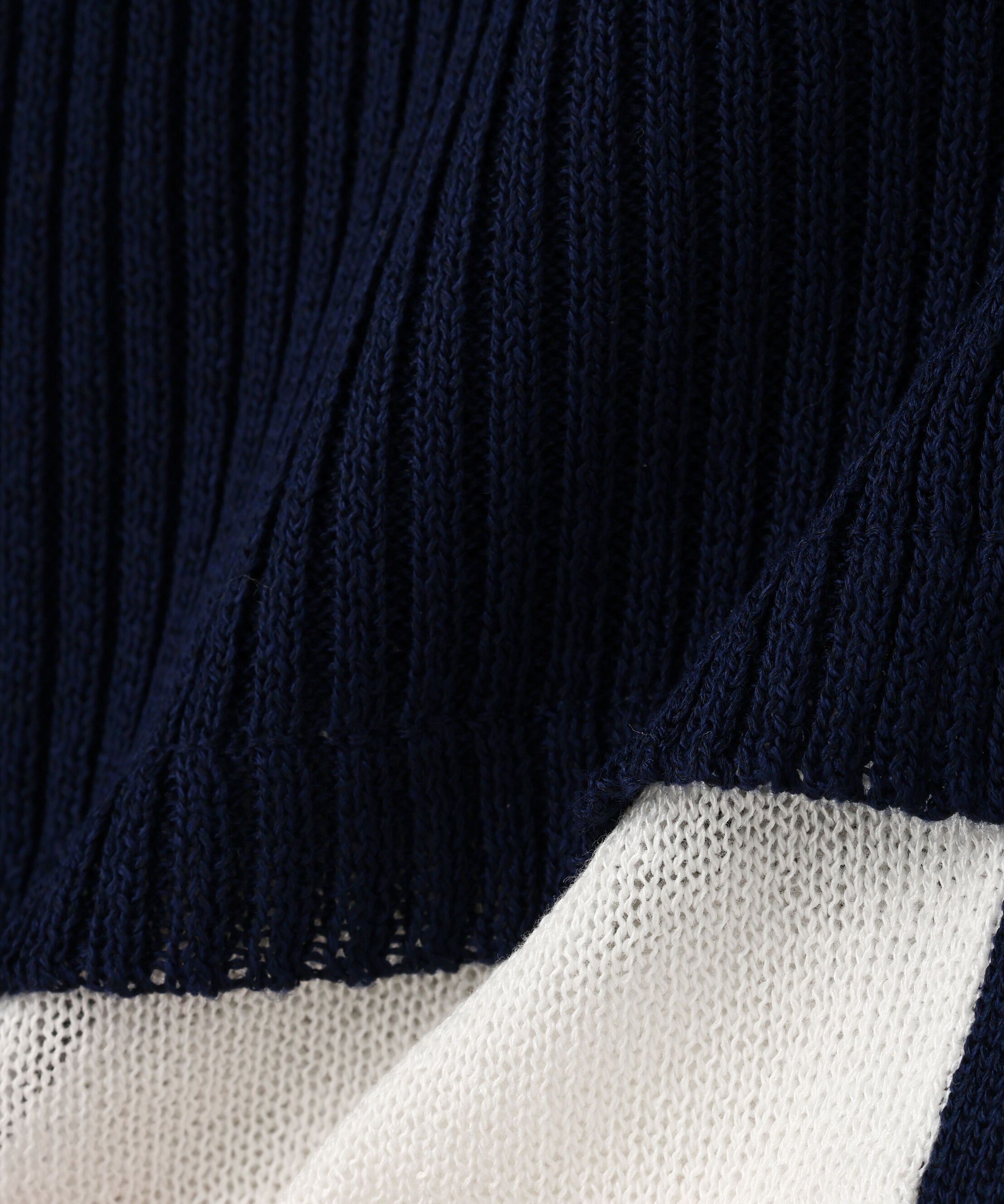  「レイヤー襟ポロリブニット〈MFM〉」|ニット・セーター|