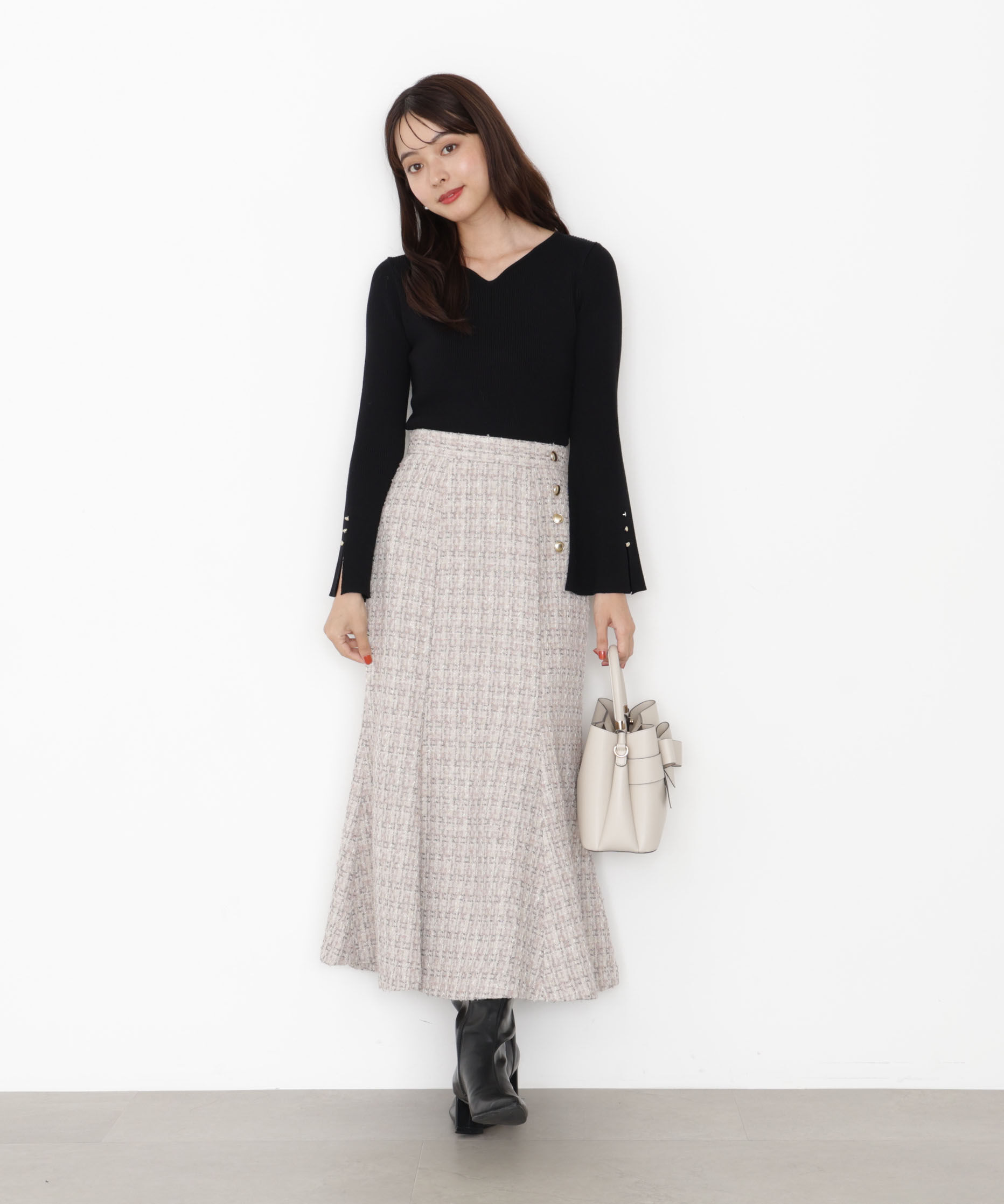 PROPORTION BODY DRESSING「＜ハンドウォッシャブル＞ハートカットリブニット 25AW」|ニット・セーター|